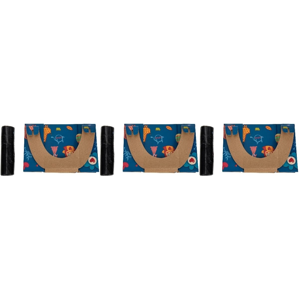 Wakauto 3-Pack Portable Folding Travel Toilet for Kids - Lightweight Camping Toilet with Blue Disposable Bags - Perfect for Outdoor Adventures, Road Trips, and Emergency Use