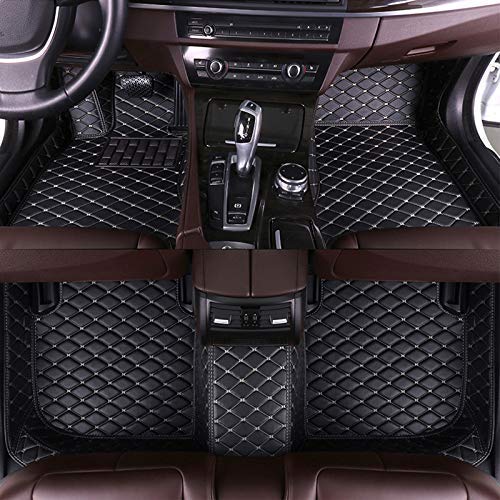 Premium All-Weather Floor Mats for Chrysler 300 (2004-2011) - Heavy Duty Non-Slip Car Floor Liners, Full Coverage Protection - Black/Beige Leather - Perfect for Winter, Rain & Mud Protection