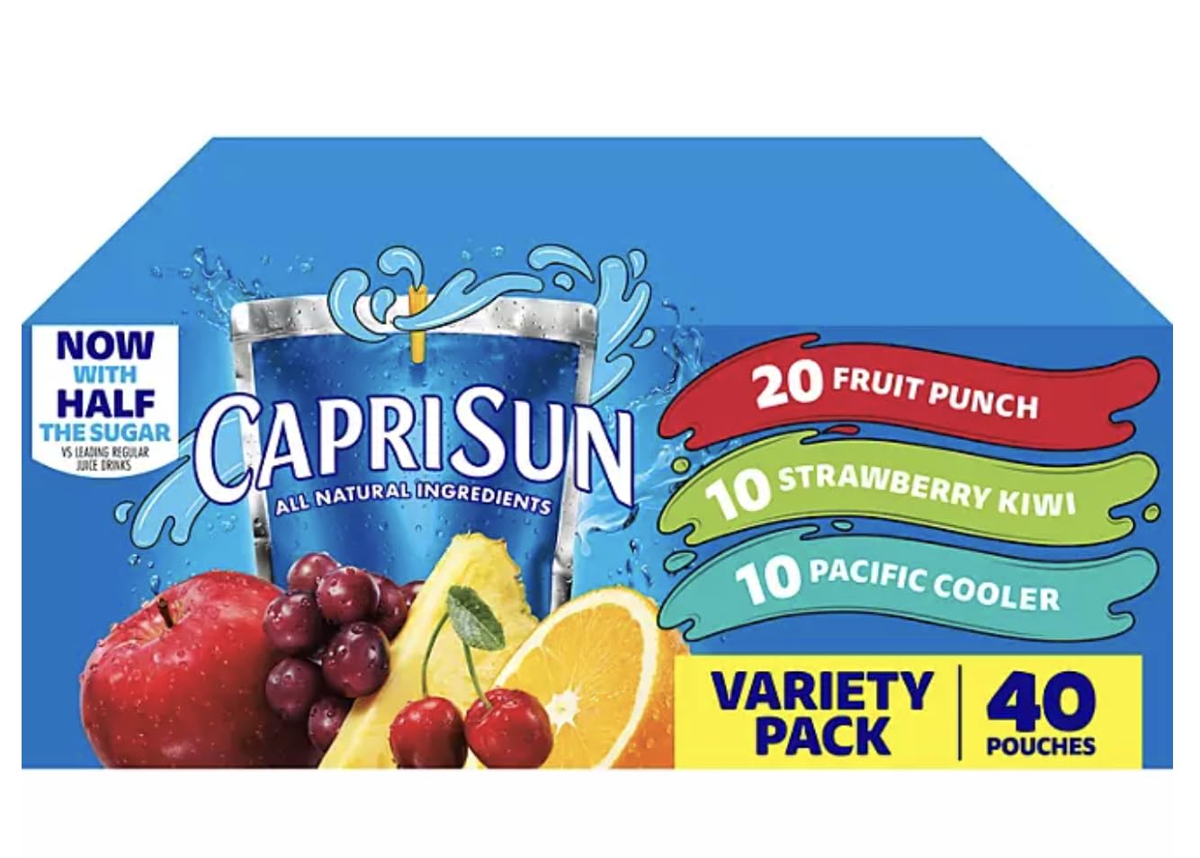Capri Sun Kids Juice Drink Variety Pack - 6 Fl Oz (40 Packs) - Healthy Fruit Flavored Beverages for School Lunches, Office Snacks & On-the-Go Refreshment