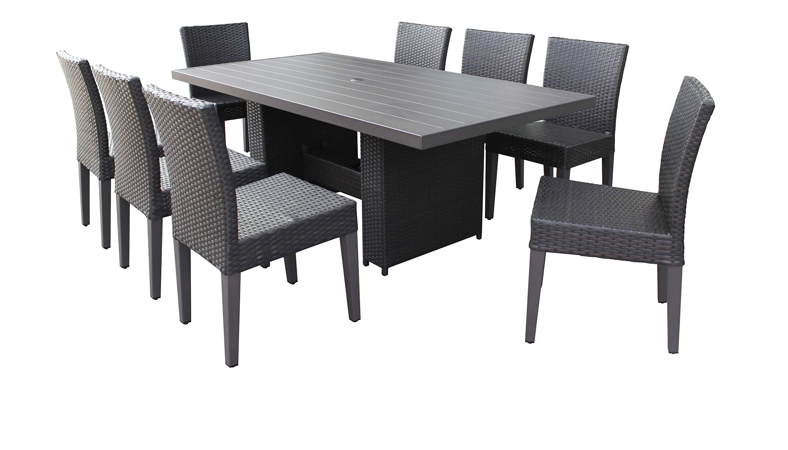 TK Classics Barbados Outdoor Patio Furniture Set - Espresso Brown Wicker Rattan Sofa & Lounge Chairs - Perfect for Poolside, Garden, Backyard or Balcony Relaxation