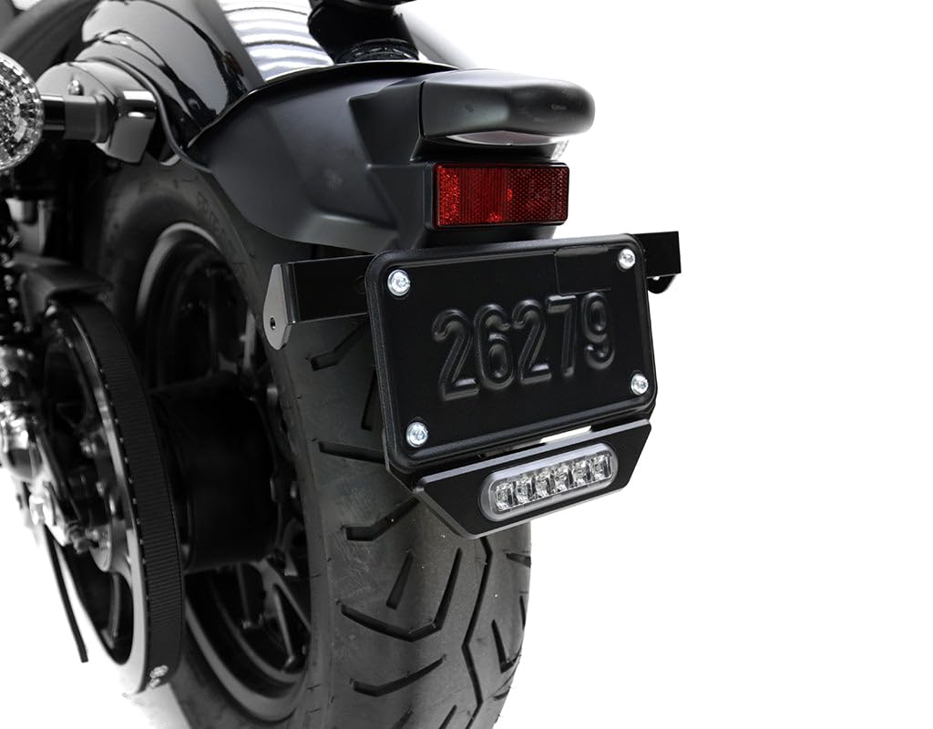 B6 LED Brake Light Kit with License Plate Mount - Universal Waterproof Motorcycle Tail Light for Harley Honda Yamaha - Perfect for Night Riding & Safety Enhancement