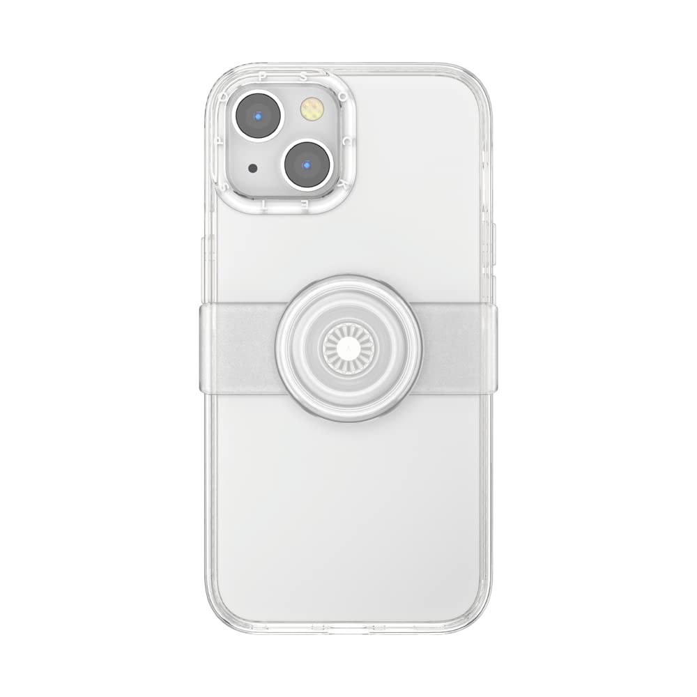PopSockets Clear iPhone 13 Case with Grip & Slide - Protective Phone Cover with Secure Hold for iPhone 13 - Perfect for Hands-Free Use, Selfies, and Everyday Protection
