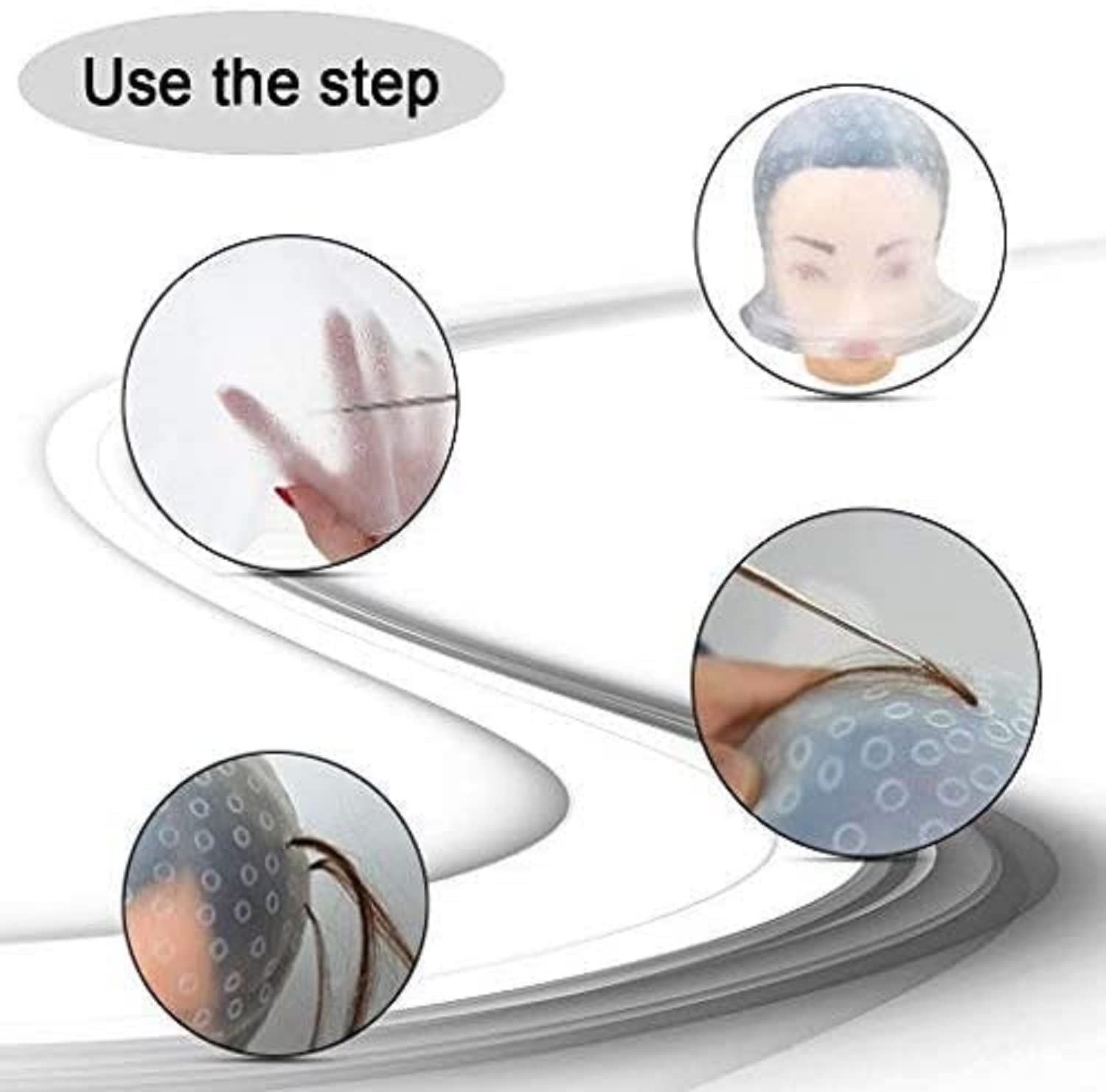 Professional Silicone Hair Coloring Cap with Metal Hook - Reusable Bleaching & Highlighting Cap for Salon & Home Use - Perfect for Hair Dye, Ombre, Balayage & DIY Hair Treatments