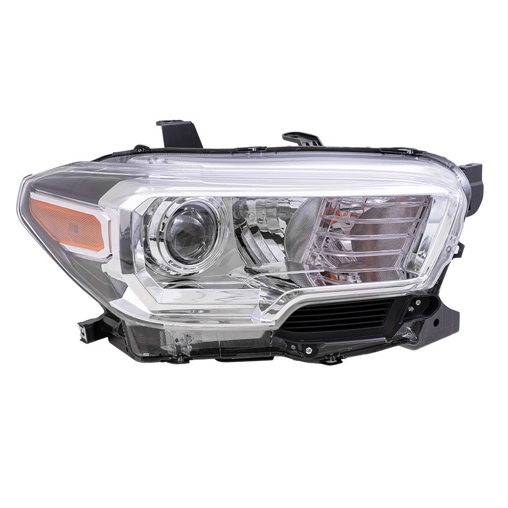 2019-2023 Toyota Tacoma Right Passenger Halogen Headlight Assembly - OEM Replacement with Fog Lights, No LED DRL | Perfect for Night Driving & Off-Road Adventures