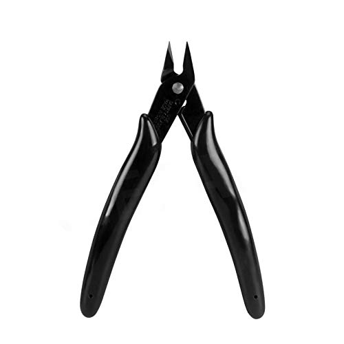 ZKS-KS Professional Electrical Wire Cutters & Strippers - Flush Side Snips, Mini Pliers for Cable Cutting - Durable Black Hand Tools for Electricians & DIY Projects (Workshop, Home Repair, Electrical Installations)