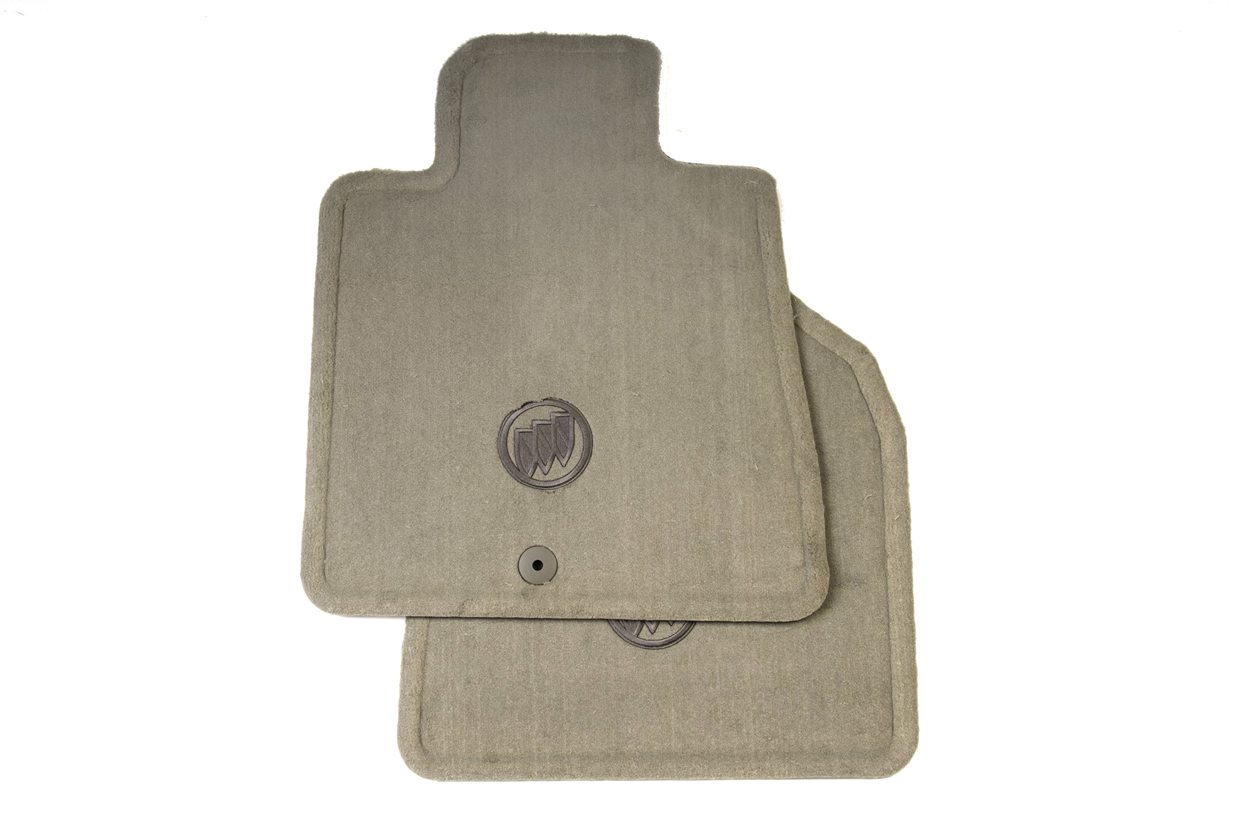 Premium Buick Logo Carpeted Floor Mats for GM Vehicles - Front Row Custom Fit All-Weather Protection (Titanium Color) | Perfect for Sedans, SUVs & Daily Commuting