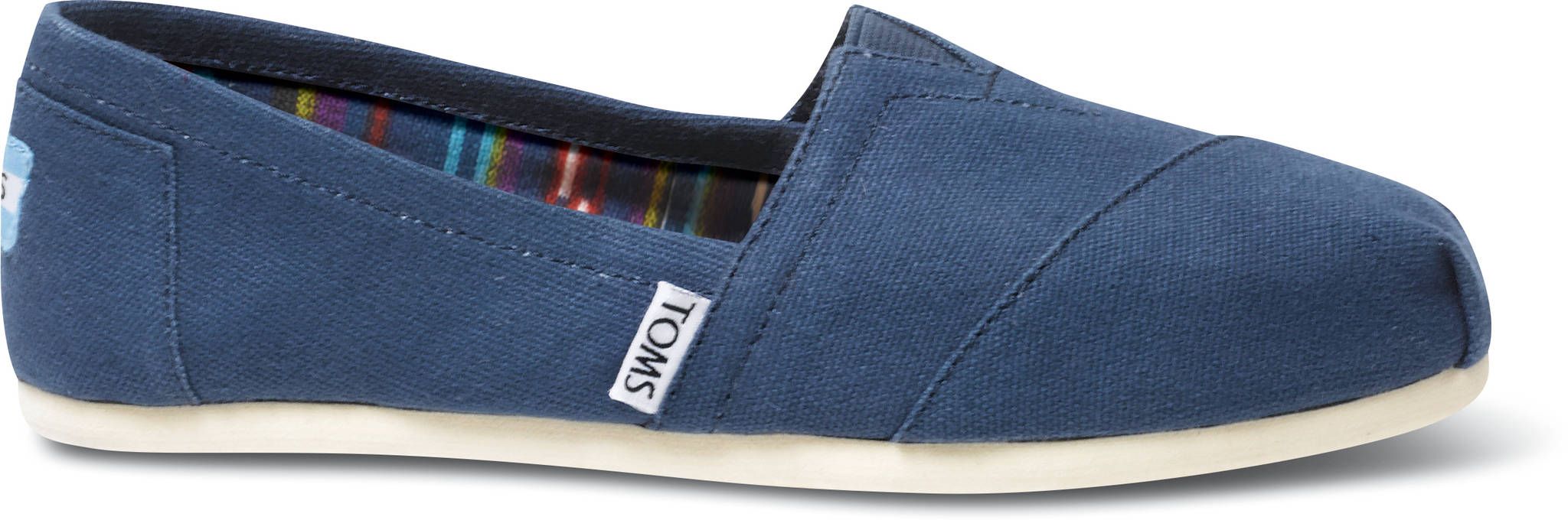 TOMS Navy Blue Canvas Classic Slip-On Shoes for Men & Women - Comfortable Casual Loafers for Everyday Wear, Walking, and Travel