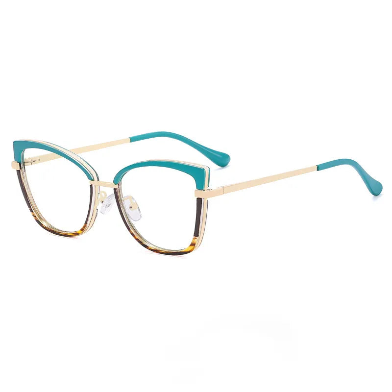CCspace Women's Full Rim Square Titanium Eyeglasses Frame 56966 - Lightweight & Durable Glasses for Work, Reading & Fashion