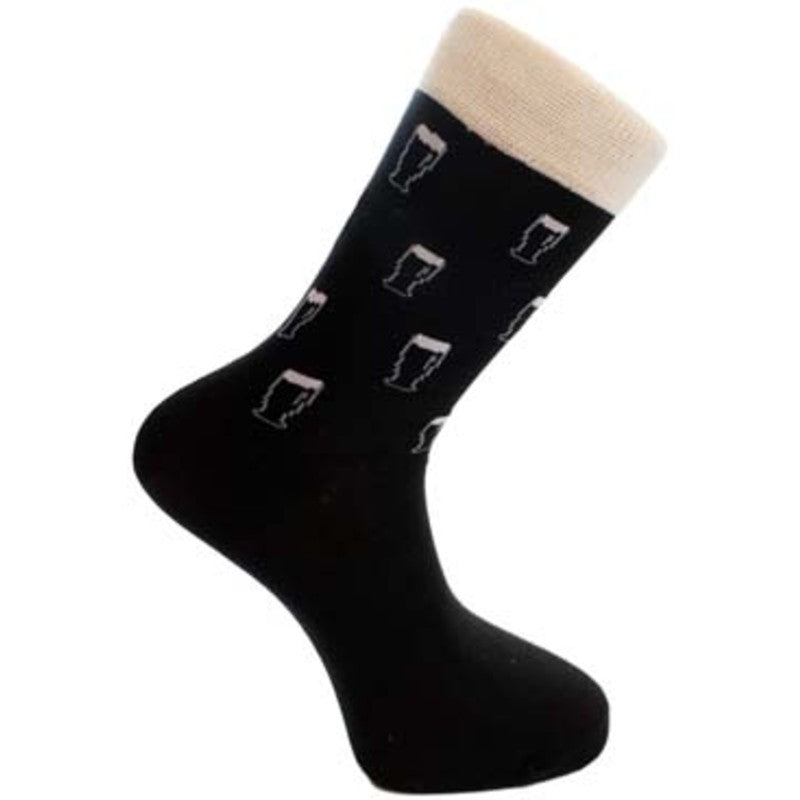 Fun Irish Pints Printed Socks for St. Patrick's Day & Pub Crawls - Comfortable Novelty Crew Socks for Men & Women