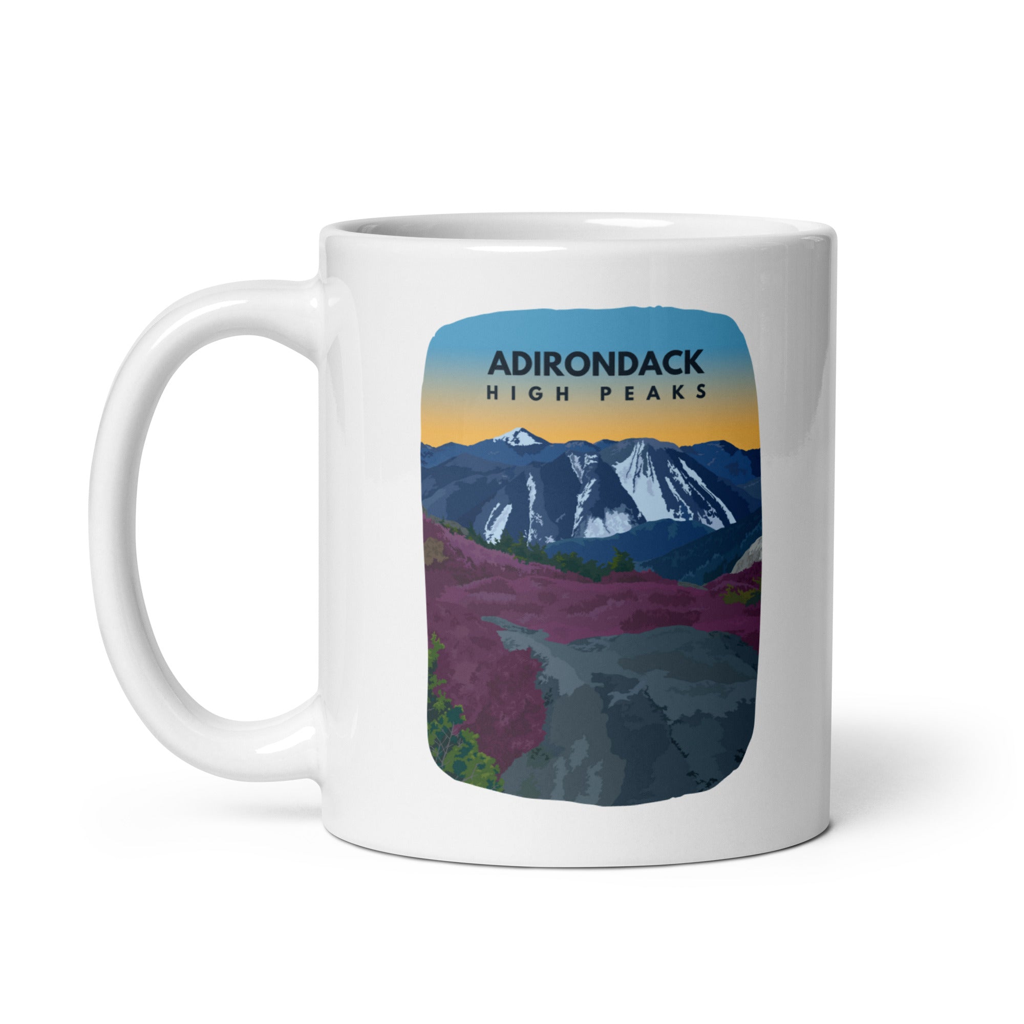 Adirondack High Peaks Sunrise Ceramic Coffee Mug - Insulated Travel Mug for Camping, Hiking & Outdoor Adventures