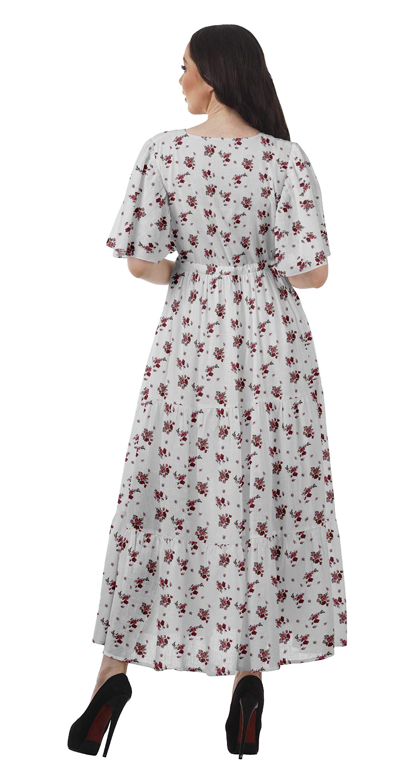 Stylish Moomaya Printed Summer Dresses for Women - Short Sleeve Party & Casual Outfits | Perfect for Beach Vacations, Date Nights and Summer Gatherings