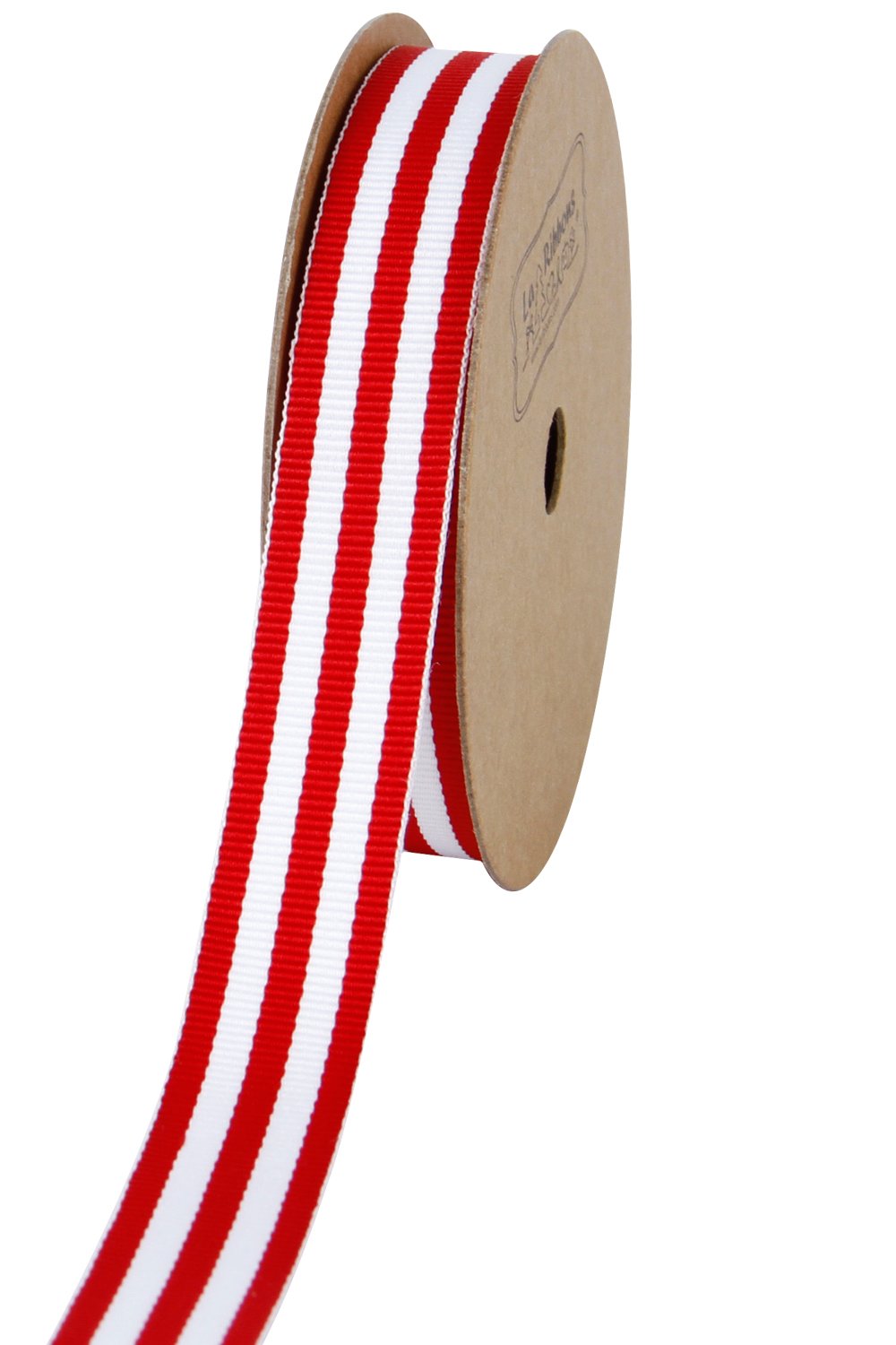 Premium Red and White Striped Grosgrain Ribbon - 5/8 Inch x 10 Yards - Gift Wrapping, Crafts, DIY Projects, Hair Bows, Party Decorations, and Scrapbooking Supplies
