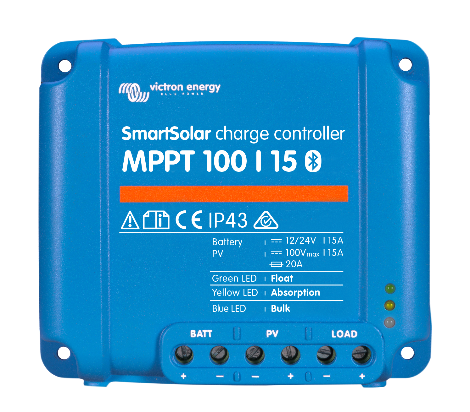 Victron Energy SmartSolar MPPT 100/15 12V/24V Solar Charge Controller - 15A Max Input for RV, Boat & Off-Grid Solar Systems | SCC110015060R