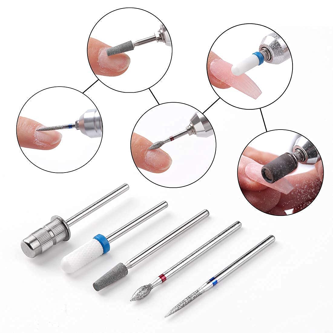 Makartt Professional Electric Nail Drill Machine Kit with 10Pcs Nail Drill Bits Set - Acrylic Nail Removal, Manicure & Pedicure Tools for Salon & Home Use - Perfect for Gel Polish, Acrylics & Nail Art