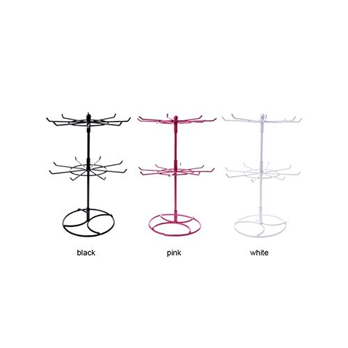 Firlar 2 Tier Rotating Jewelry Tower Stand - 360° Spinning Metal Jewelry Display Organizer for Necklaces, Bracelets, Earrings & Rings | Perfect for Bedroom Vanity, Boutique Store & Gift Shop Displays