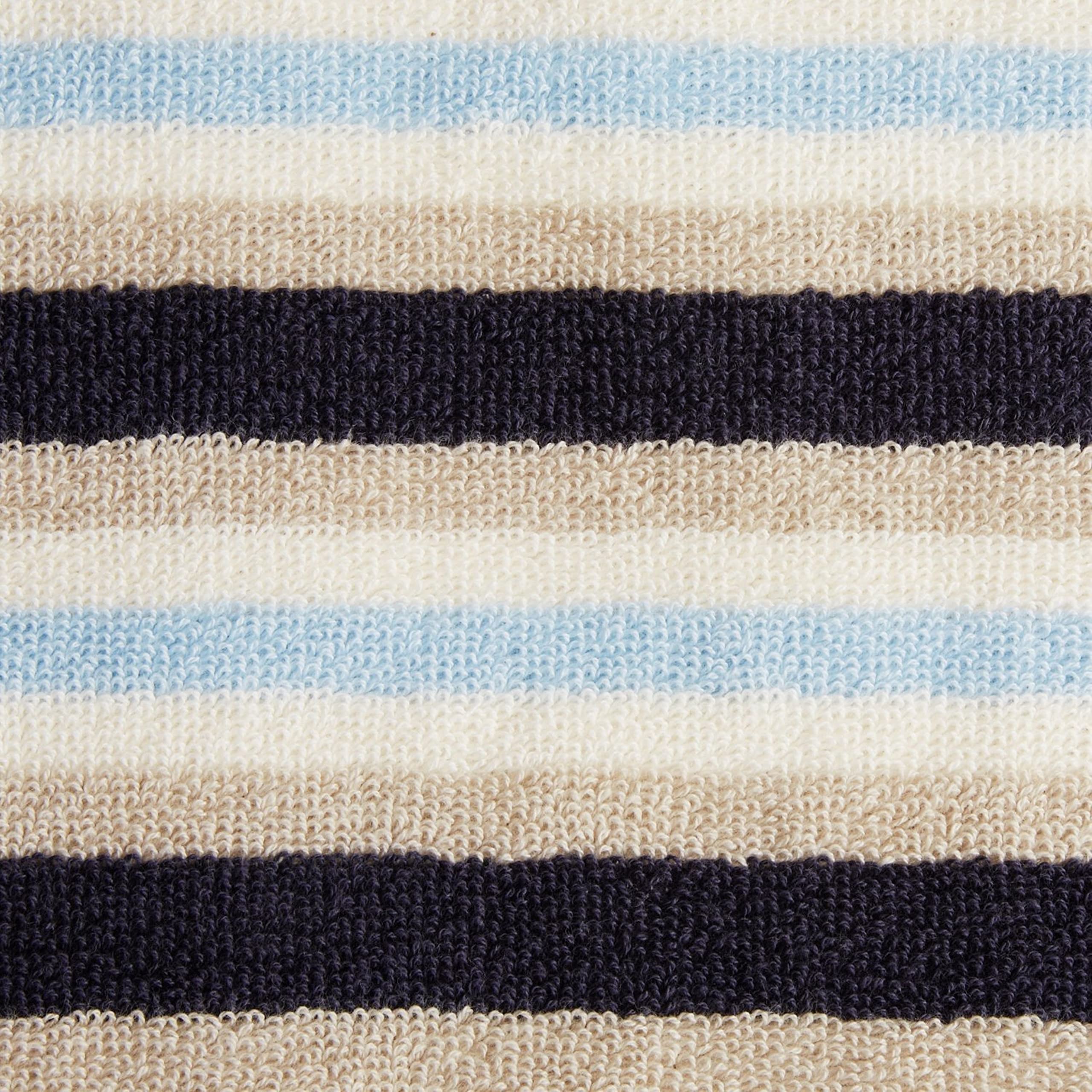 Premium 2-Piece Striped Bath Towel Set - 100% Combed Cotton, Soft & Absorbent, Luxury Spa & Hotel Quality - Perfect for Bathroom, Pool, Beach & Gift Giving (Blue)