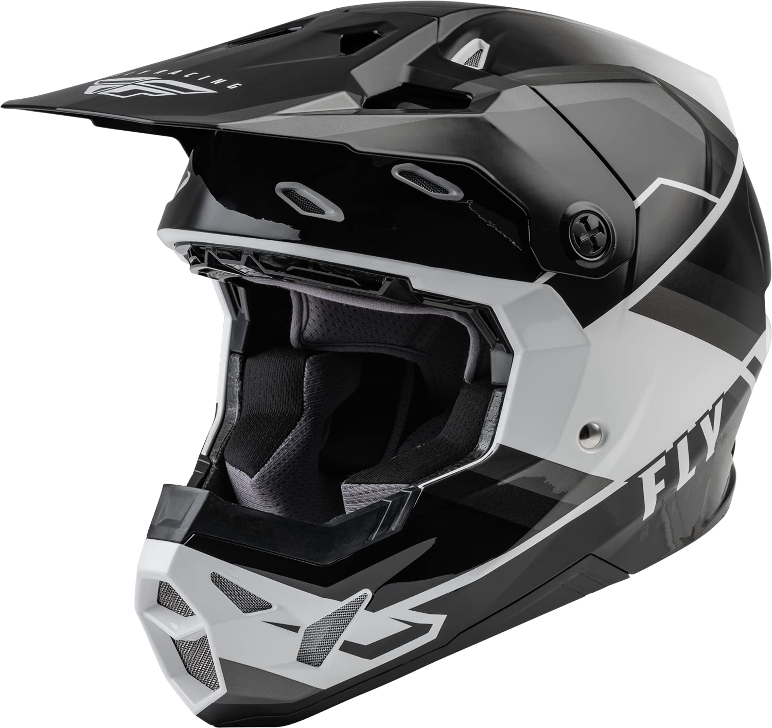 Fly Racing 2022 Adult Formula CP Helmet - DOT Certified Motorcycle Helmet (Grey/Black/White, Medium) - Perfect for Street Biking, Racing & Motorcycle Safety Protection