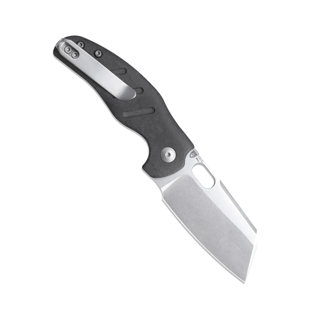 Kizer C01C Sheepdog Mini V3488BC1 Folding Pocket Knife - 154CM Stonewash Blade, Gray Richlite Handles - EDC, Camping, Outdoor Survival Tool