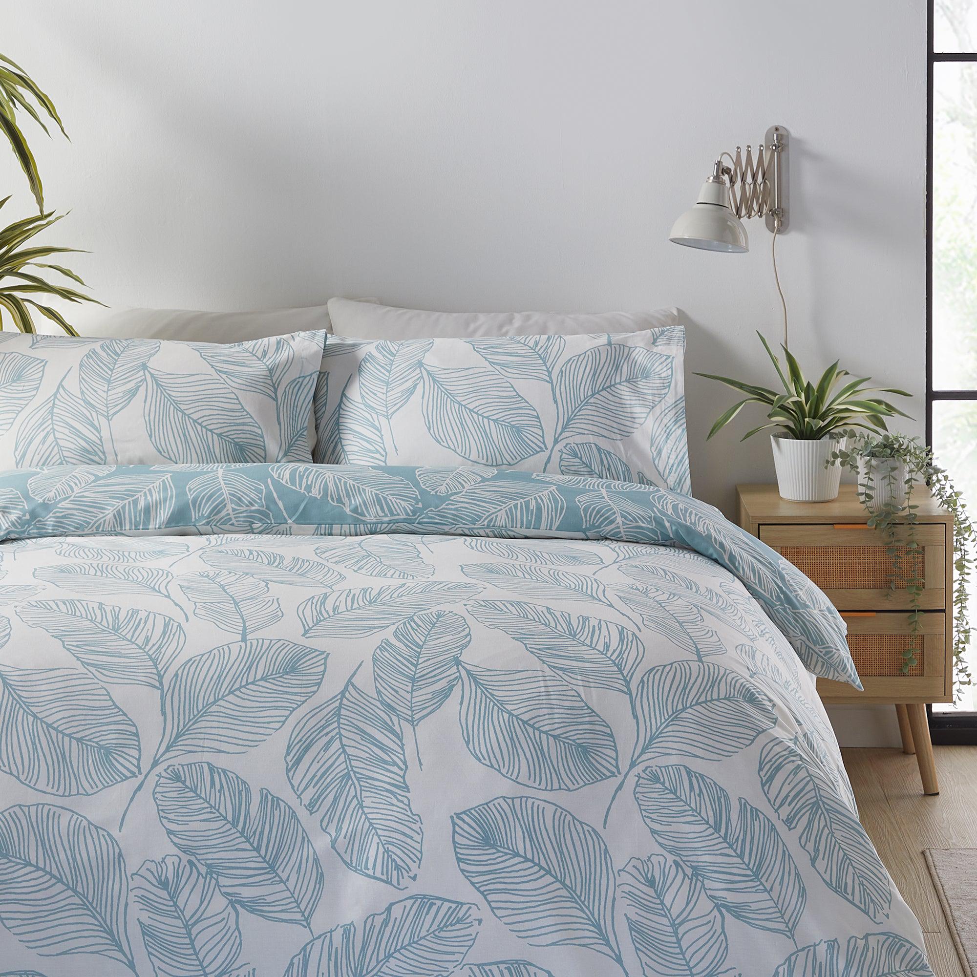 Fusion Matteo Duvet Cover Set - Soft Luxury Duck Egg Blue Bedding - Perfect for Master Bedroom, Guest Room & Cozy Home Decor