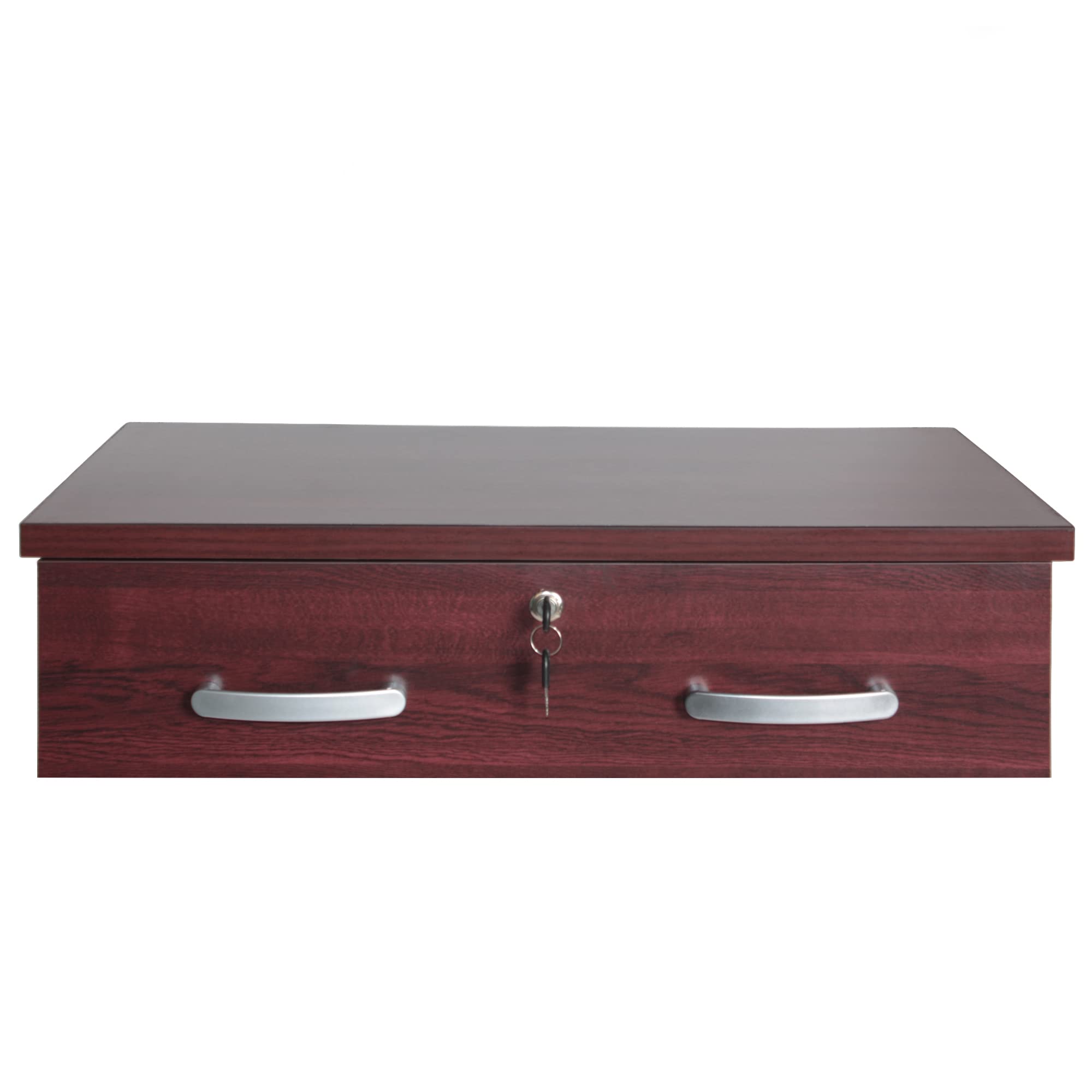 Better Home Products Cindy 4-Drawer Wooden Dresser with Lock - Solid Mahogany Chest for Bedroom Storage & Organization | Perfect for Master Bedroom, Guest Room, or Dorm Furniture