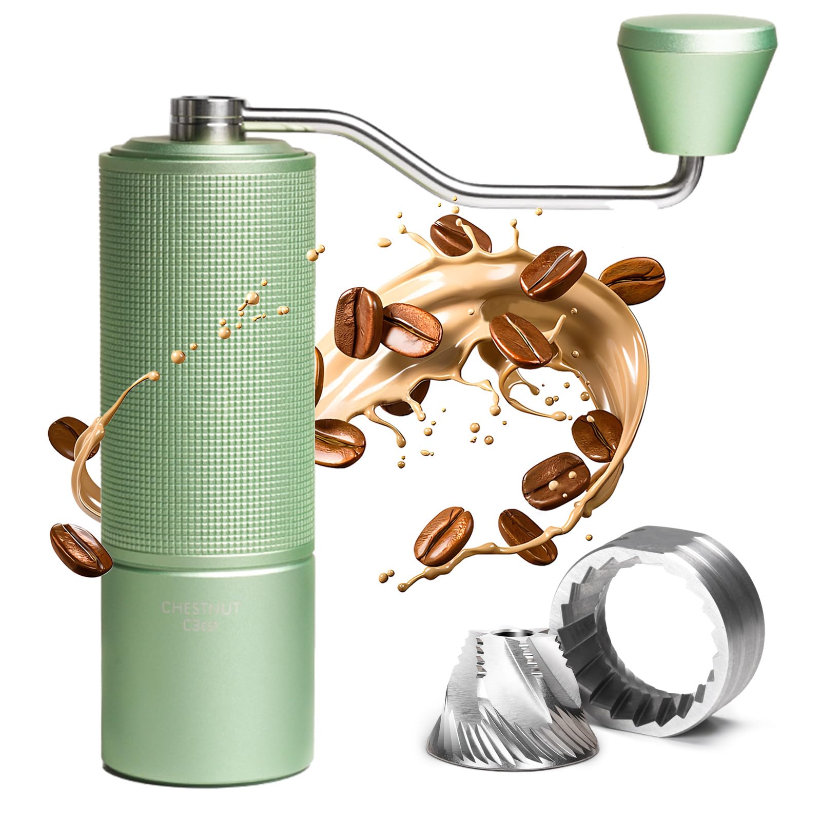 TIMEMORE Chestnut C3 ESP Manual Coffee Grinder - Premium Stainless Steel Espresso Bean Grinder with Adjustable Settings & Double Bearing System | Perfect for Home Brewing, Camping & Specialty Coffee Lovers