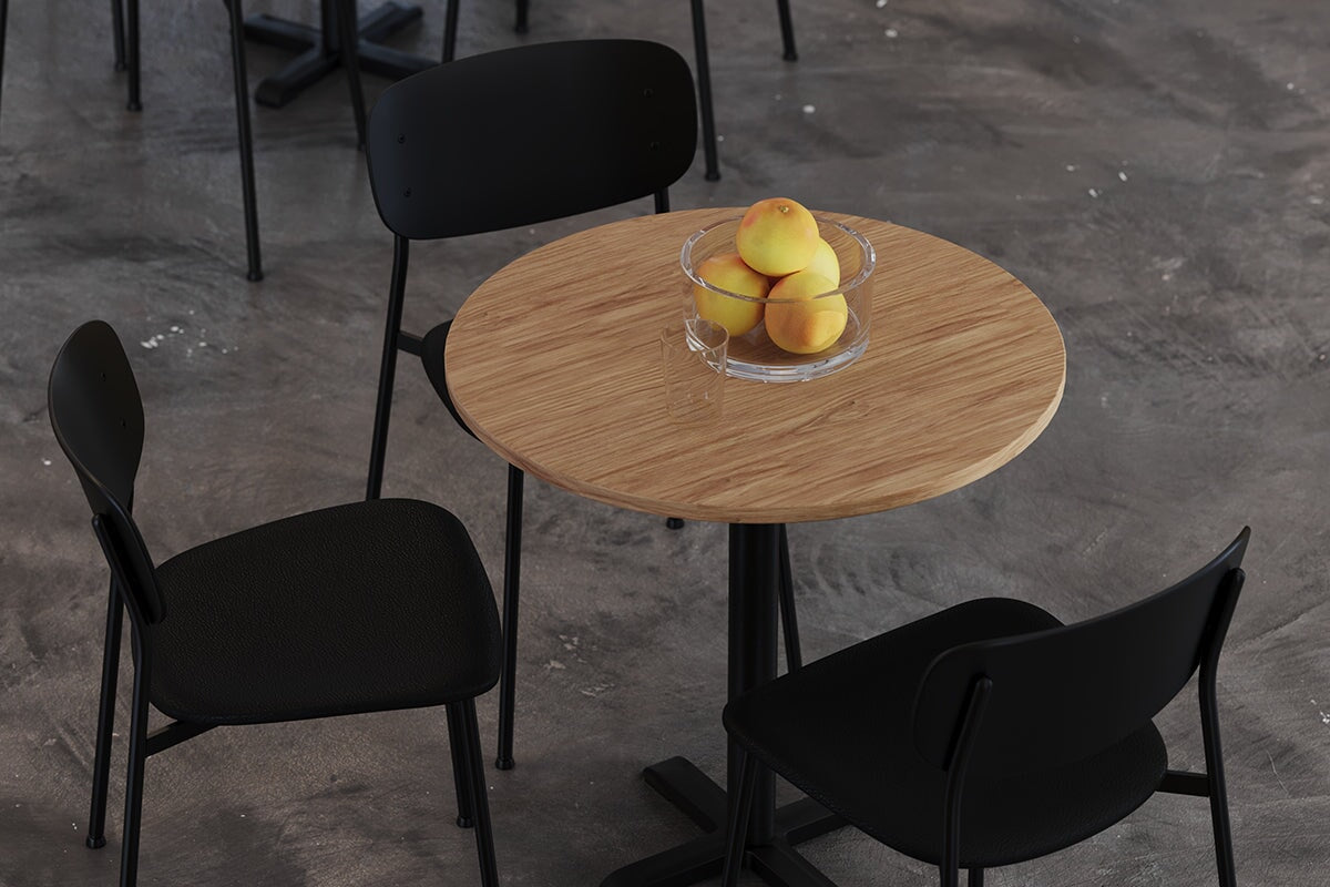 Wilma 4 Leg Chair - Modern Synthetic Leather Seat & Black Back - Perfect for Office, Dining Room, or Home Decor
