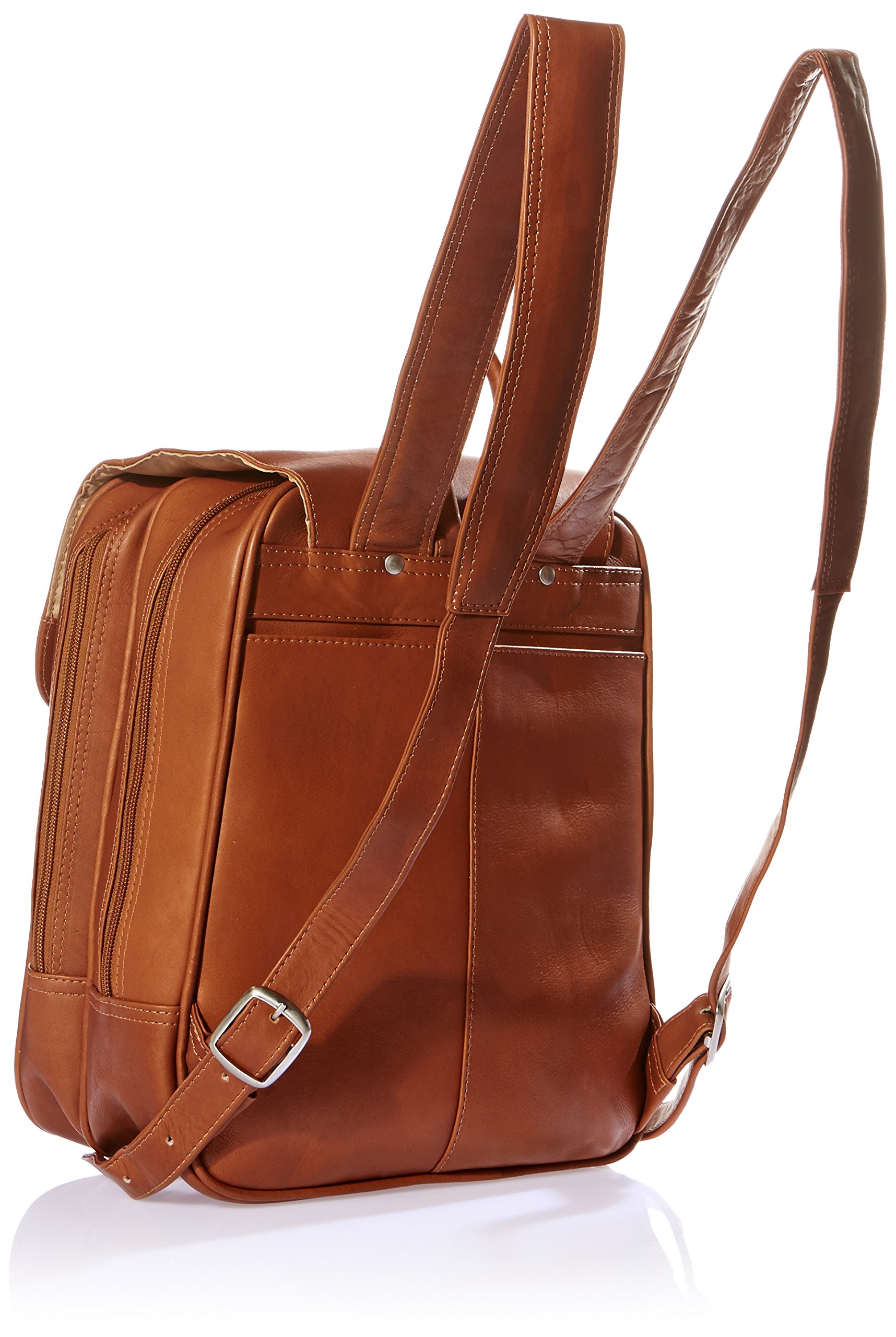 Stylish Flap-Over Tablet Backpack - Saddle Brown One Size - Perfect for Work, School & Travel