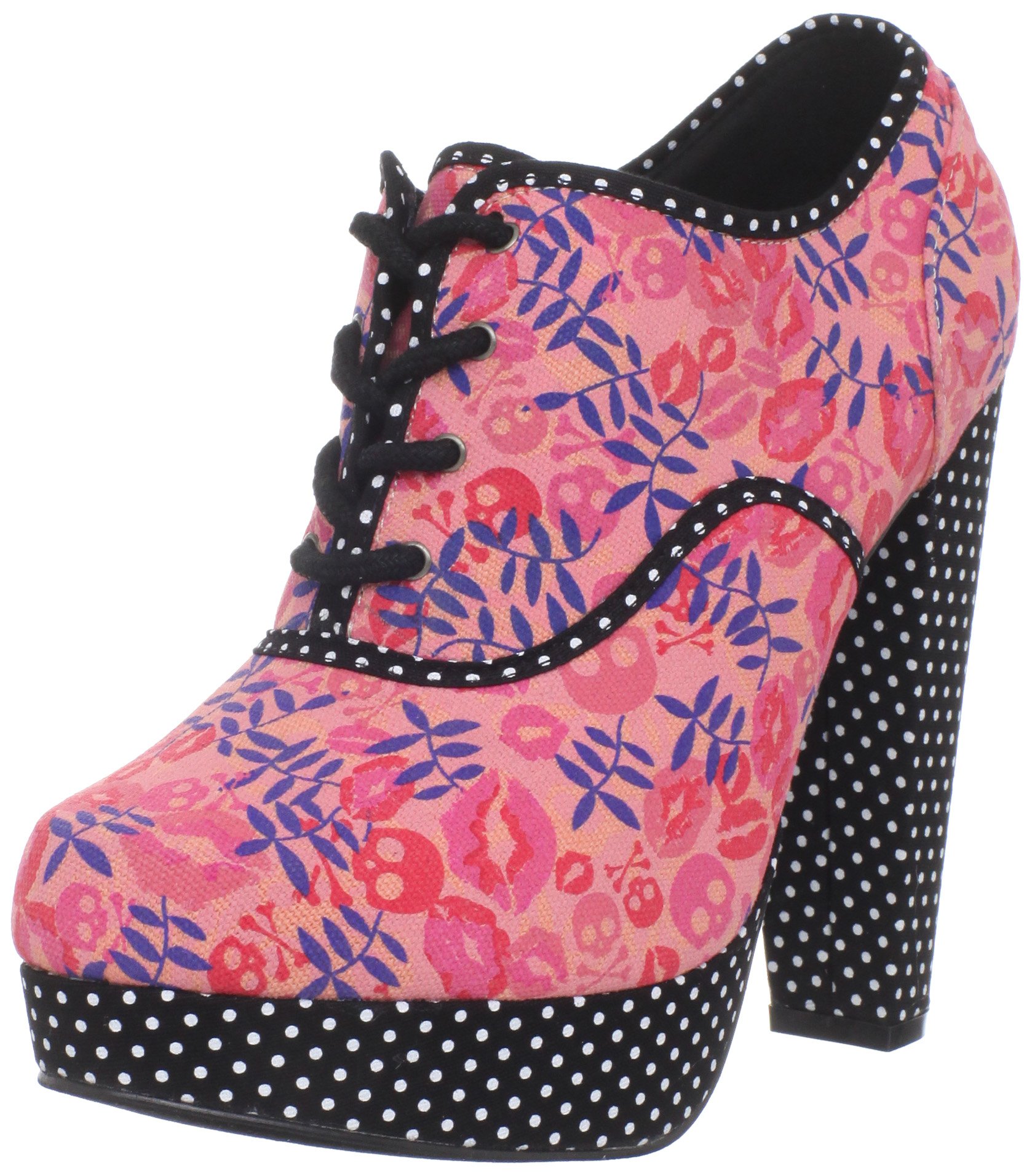 Iron Fist Women's Posey Lace Up Platform Pump Shoes - Gothic Punk Style Chunky Heel Booties for Women | Perfect for Concerts, Night Out & Alternative Fashion