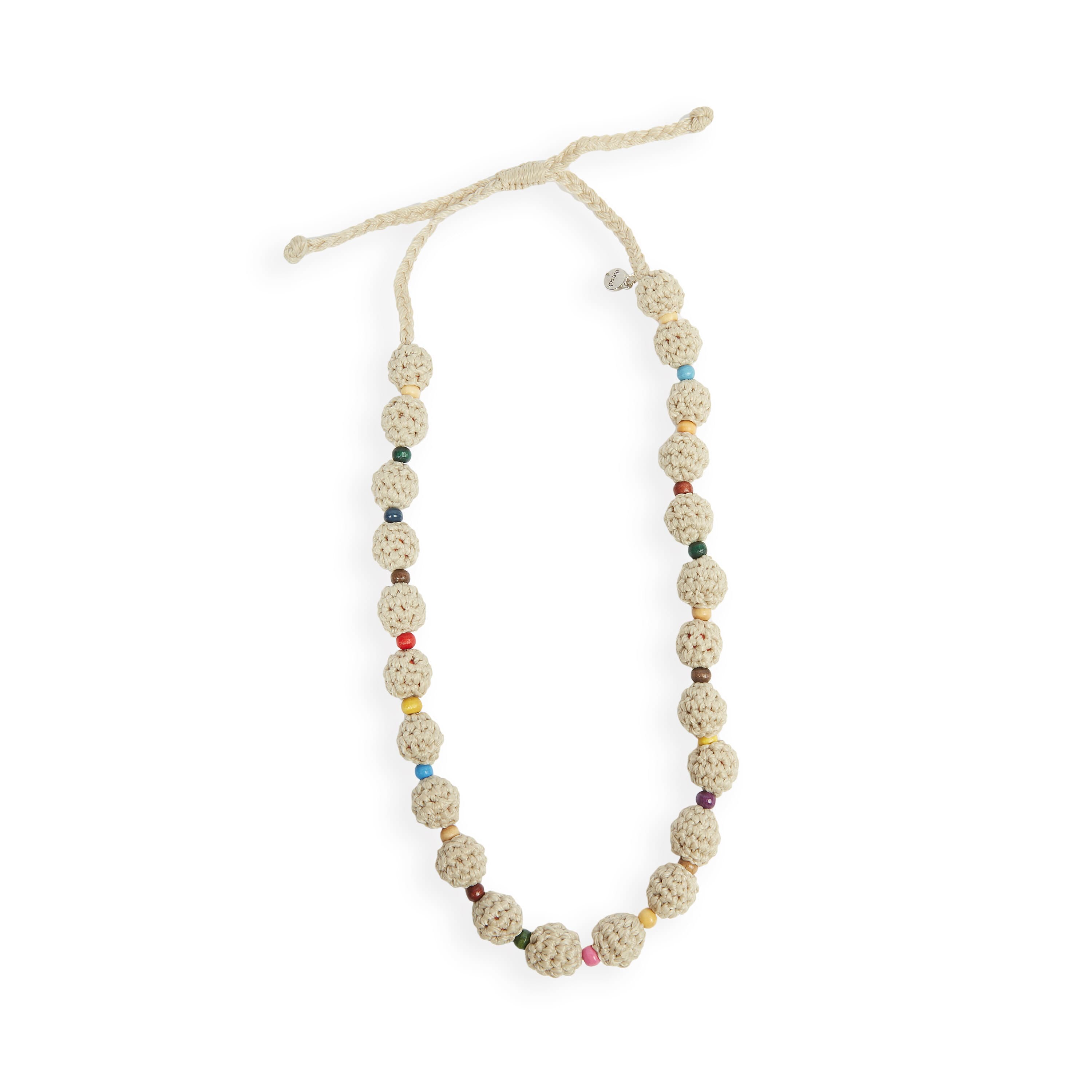 Hand Crochet - Ecru Multi Beads