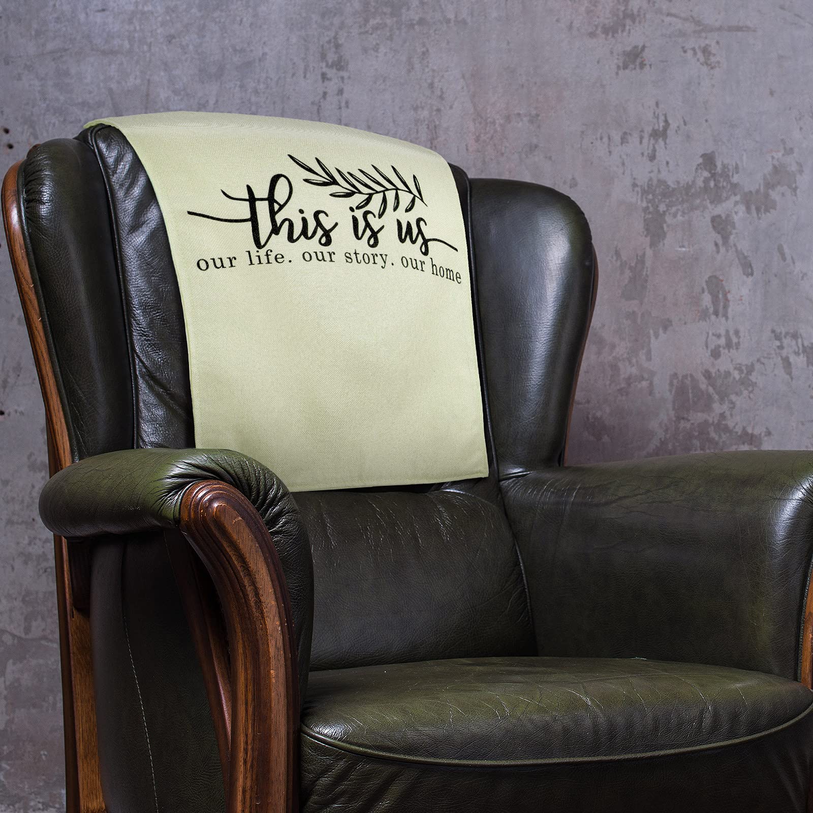 Tatuo 2-Pack Inspirational Headrest Covers - 26.77 x 16.93 Inch Elegant Furniture Protectors for Chairs, Recliners & Sofas - Home Decor Slipcovers with Motivational Quotes - Perfect for Living Room, Office & Car Interior Protection