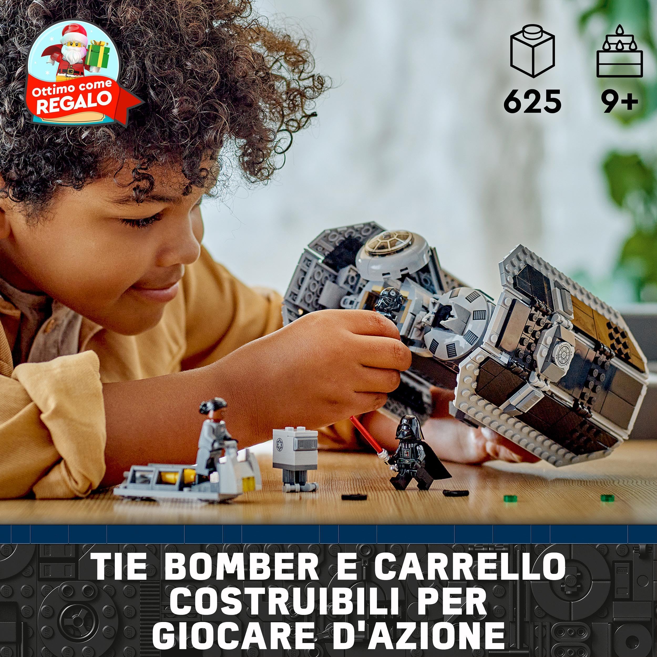 LEGO 75337 Star Wars AT-TE Walker & TIE Bomber Building Set with Gonk Droid & Minifigures - Ultimate Star Wars Collector's Model Kit for Display & Play | Perfect Gift for Fans & Kids Ages 9+