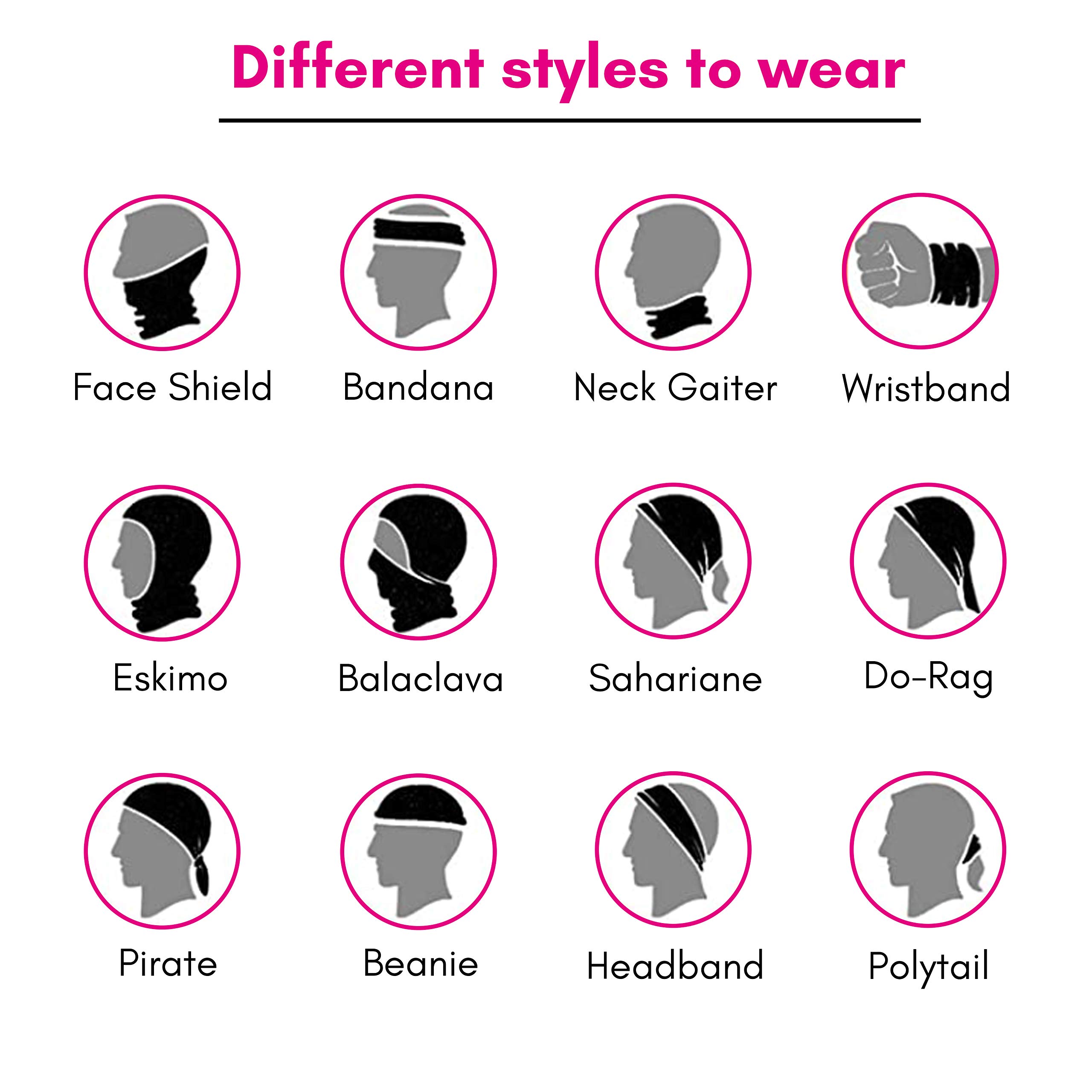 Multipurpose Face Mask Bandana Neck Gaiter for Men & Women - Red | Outdoor Sports, Hiking, Cycling & Daily Protection