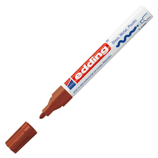 edding 750 Gloss Paint Marker Pen - Broad Tip (2.5mm) Permanent Markers for Metal, Glass, Plastic - Ideal for DIY Crafts, Labeling & Industrial Use