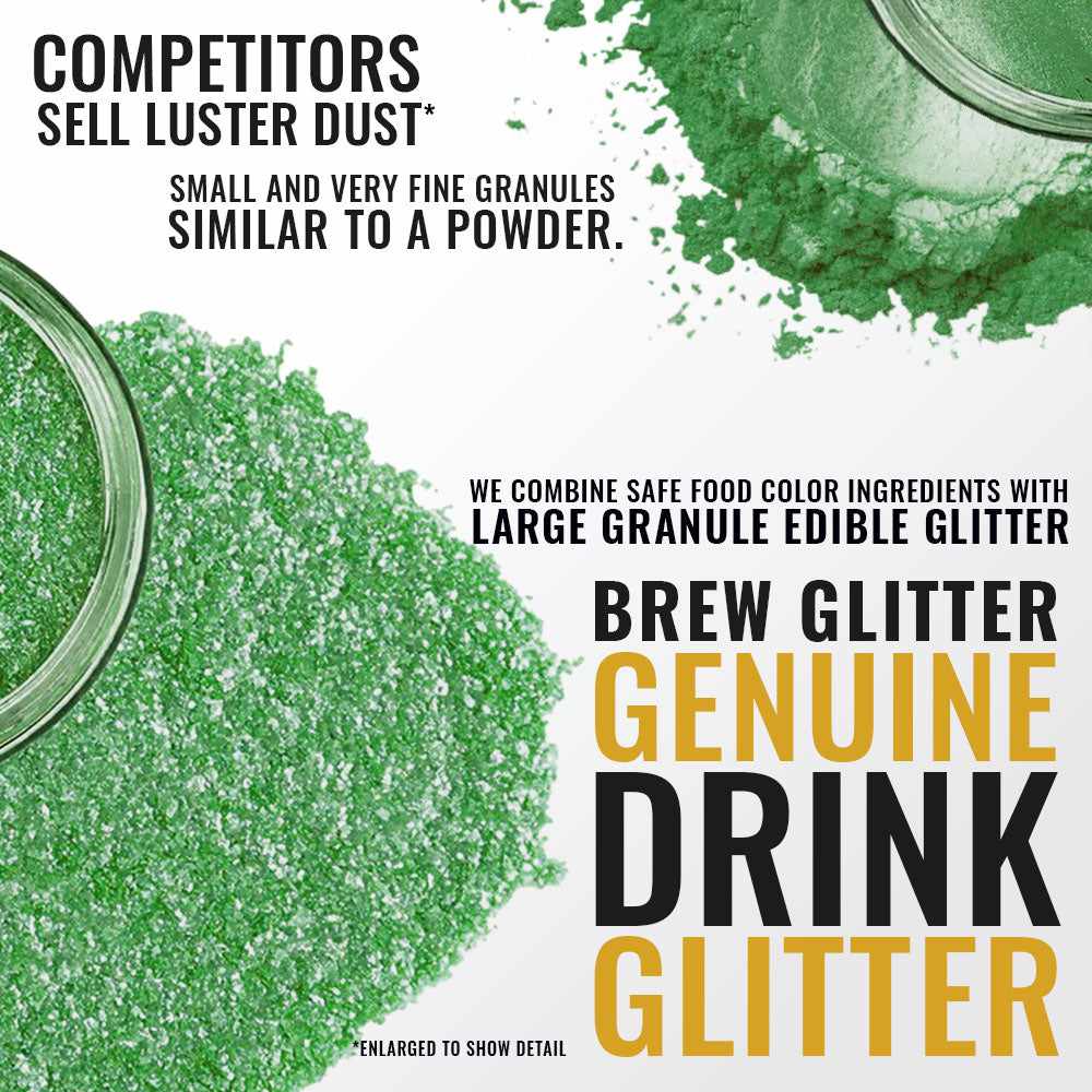 Emerald Elixir Brew Glitter Bundle - Premium Cosmetic Glitter for DIY Crafts, Makeup & Nail Art | Perfect for Festival Looks, Body Art & Creative Projects
