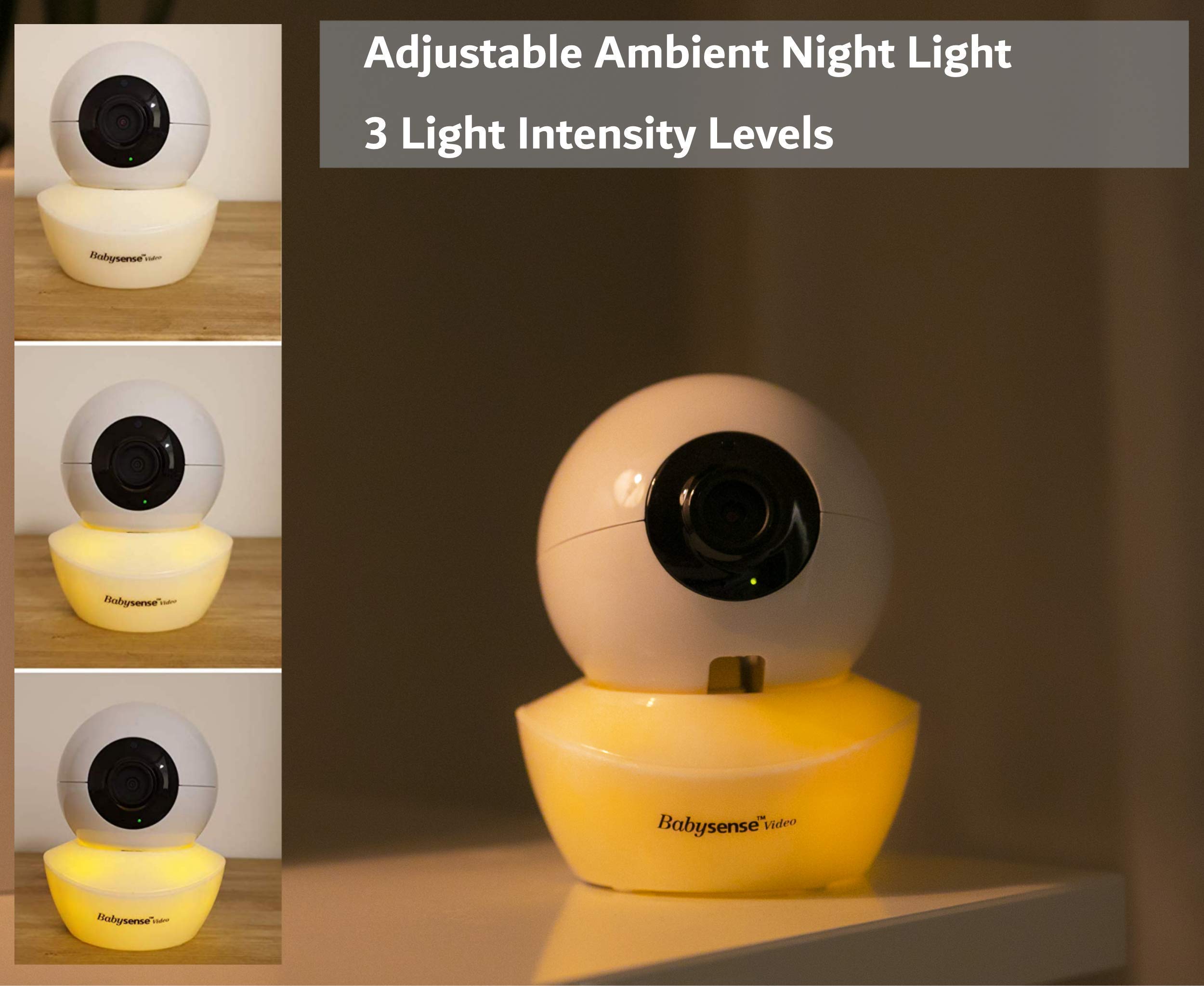 Babysense V43 Split Screen Video Baby Monitor with 2 PTZ Cameras & 7 Under-Mattress Movement Sensor - 2-in-1 Baby Monitor Bundle for Nursery Safety & Peace of Mind | Night Vision, Real-Time Alerts, Smartphone Connectivity