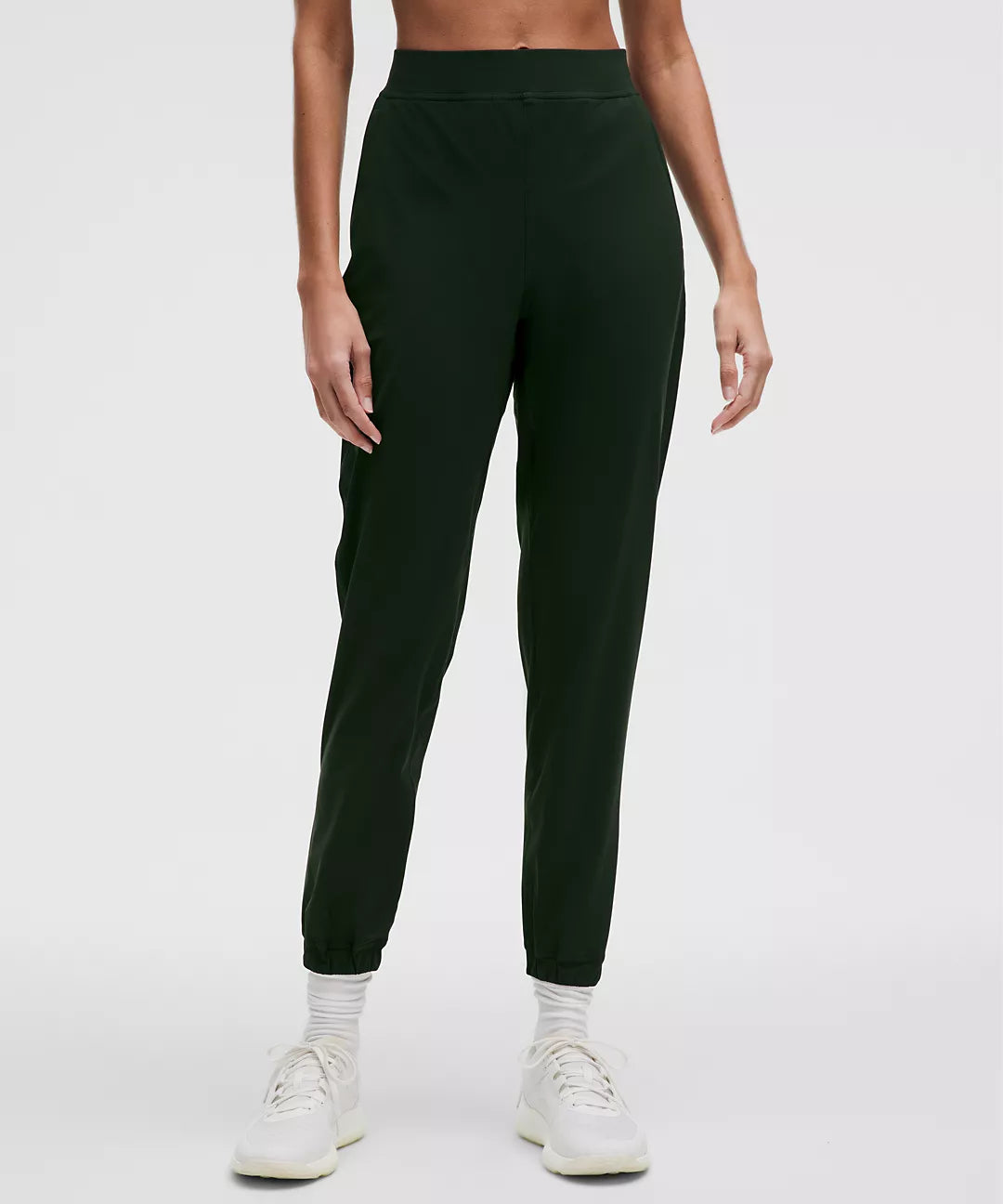 Women's High Rise Jogger Pants - Soft Stretchy Adaptive Workout Lounge Pants for Yoga Running Errands (Black) | Perfect for Gym, Travel & Casual Wear