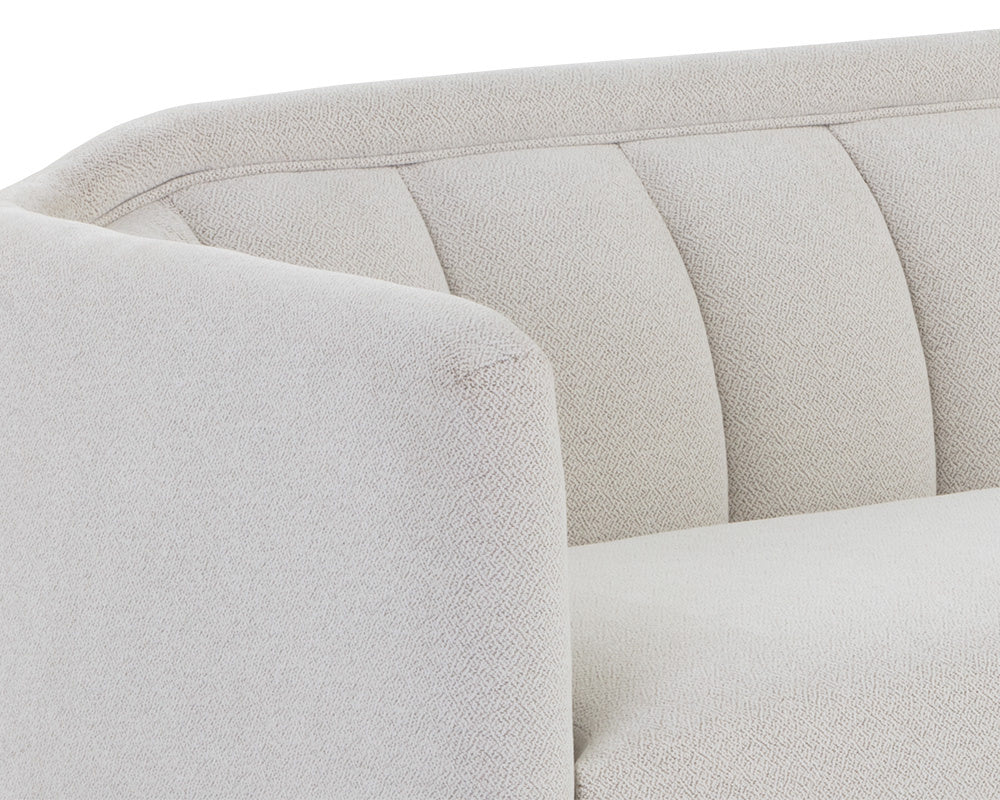 Birrit Sofa in Alaska Greige - Modern Comfortable Fabric Sectional Couch for Living Room, Lounge & Family Room