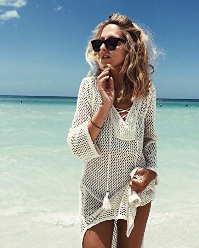 Women's Crochet Swim Cover Up - Beach Dress for Summer