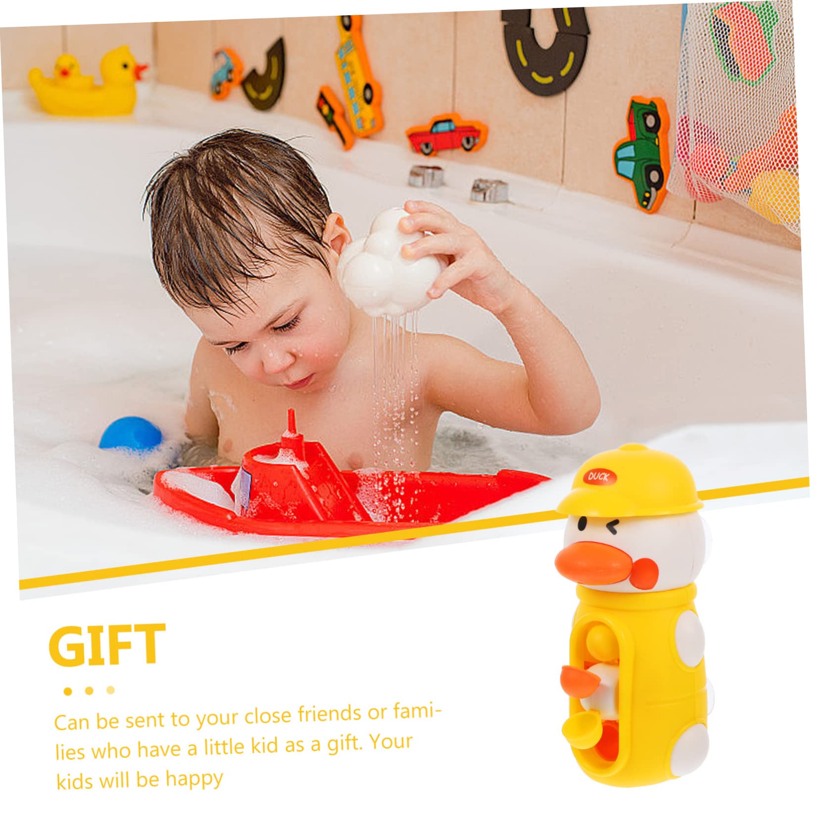 FAVOMOTO Interactive Waterfall Bathtub Toy for Kids - Fun Bath Time Water Spray & Induction Toy Set - Durable Plastic Bath Toys for Toddlers - Perfect for Sensory Play & Early Learning Development