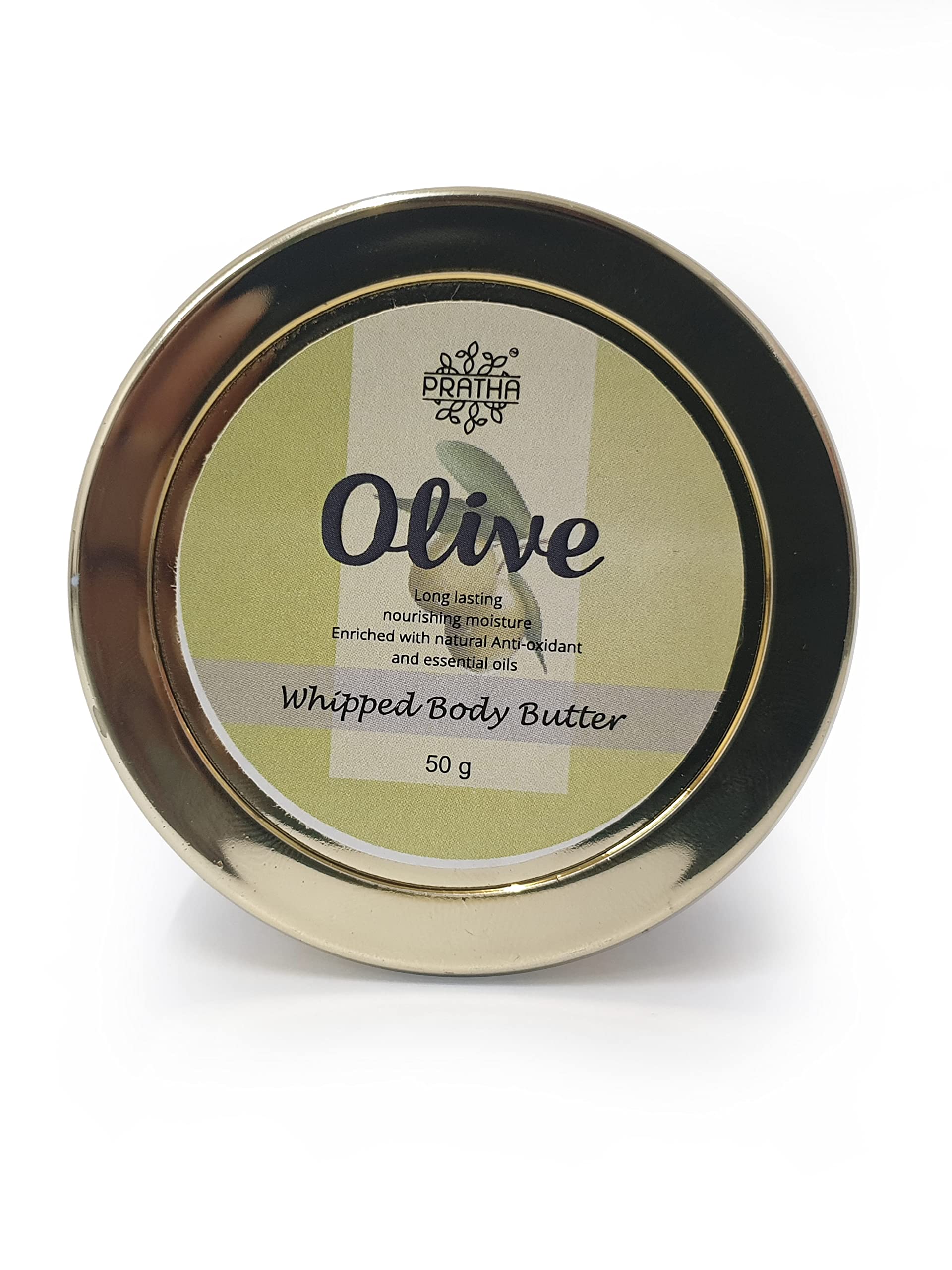 Pratha Naturals Olive Body Butter Whipped Cream 100Gm - Ultra Nourishing & Hydrating Skin Care with Olive Oil - Rich Creamy Body Butter for Women - Perfect for Dry Skin, Daily Moisturizing & Spa Treatments