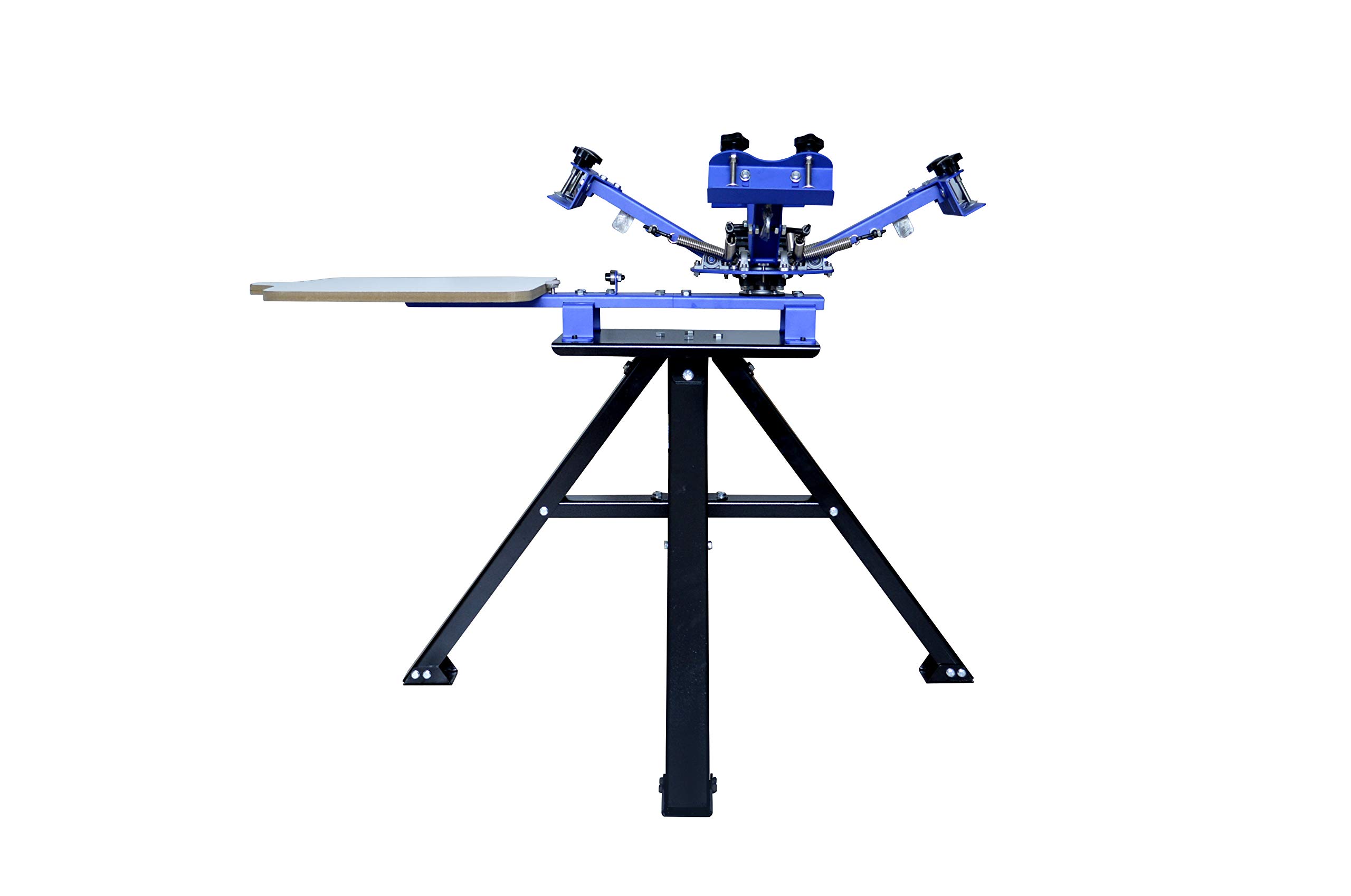 INTBUYING 4-Color 1-Station Screen Printing Press Machine with Stand - Professional T-Shirt Printing Equipment for DIY, Small Business & Custom Apparel Design