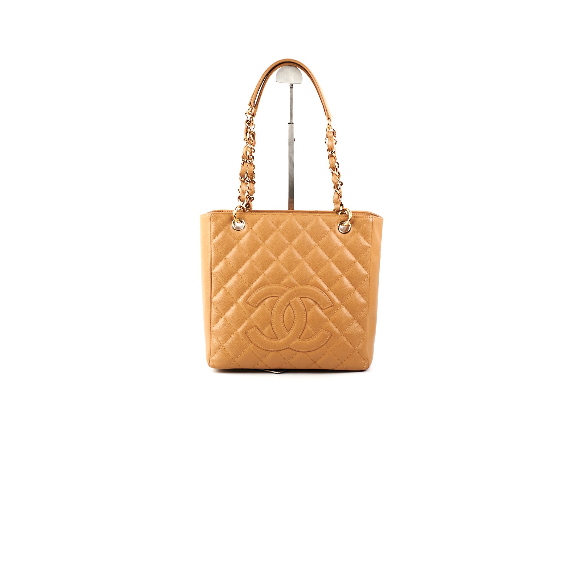 Chanel PST Beige Leather Tote Bag for Women - Luxury Designer Handbag for Work, Travel & Everyday Use