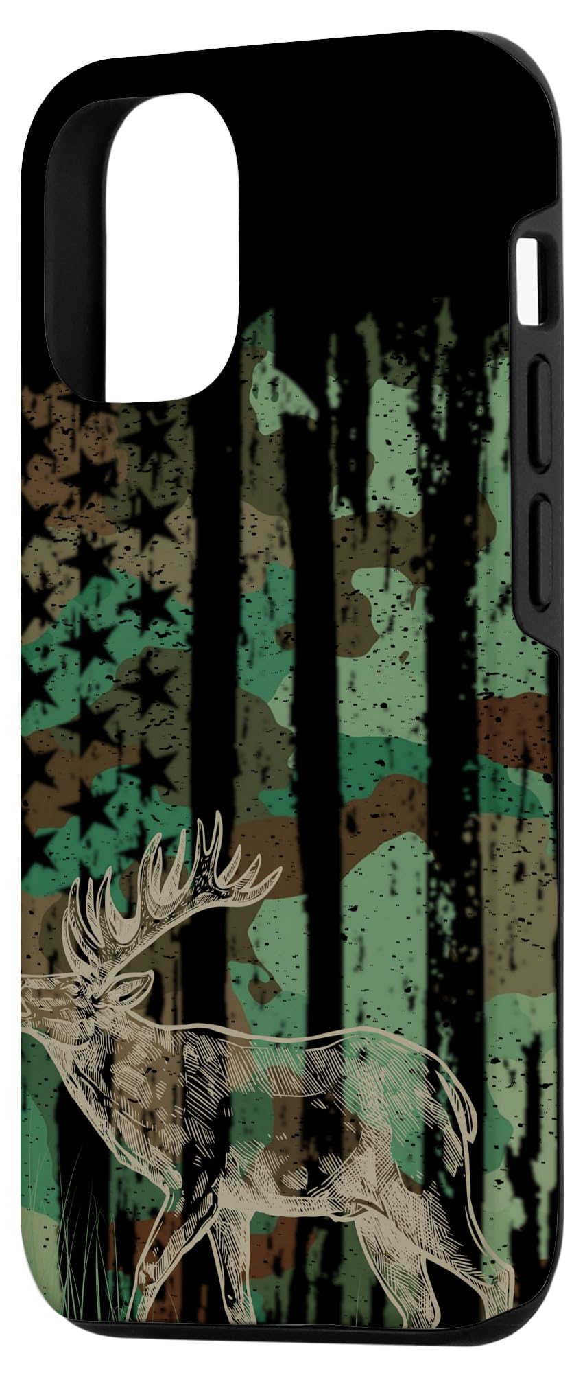 iPhone 12/12 Pro Camo Case - American Flag Camouflage Design for Hunting & Outdoor Adventures | Perfect for Elk, Deer Hunters & Outdoor Enthusiasts