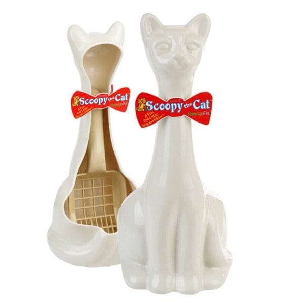 New Age Pet Scoopy Cat Litter Scoop with Holder - Durable Stainless Steel Litter Box Scooper with Ergonomic Handle for Easy Cleaning - Perfect for Multi-Cat Homes & Odor Control
