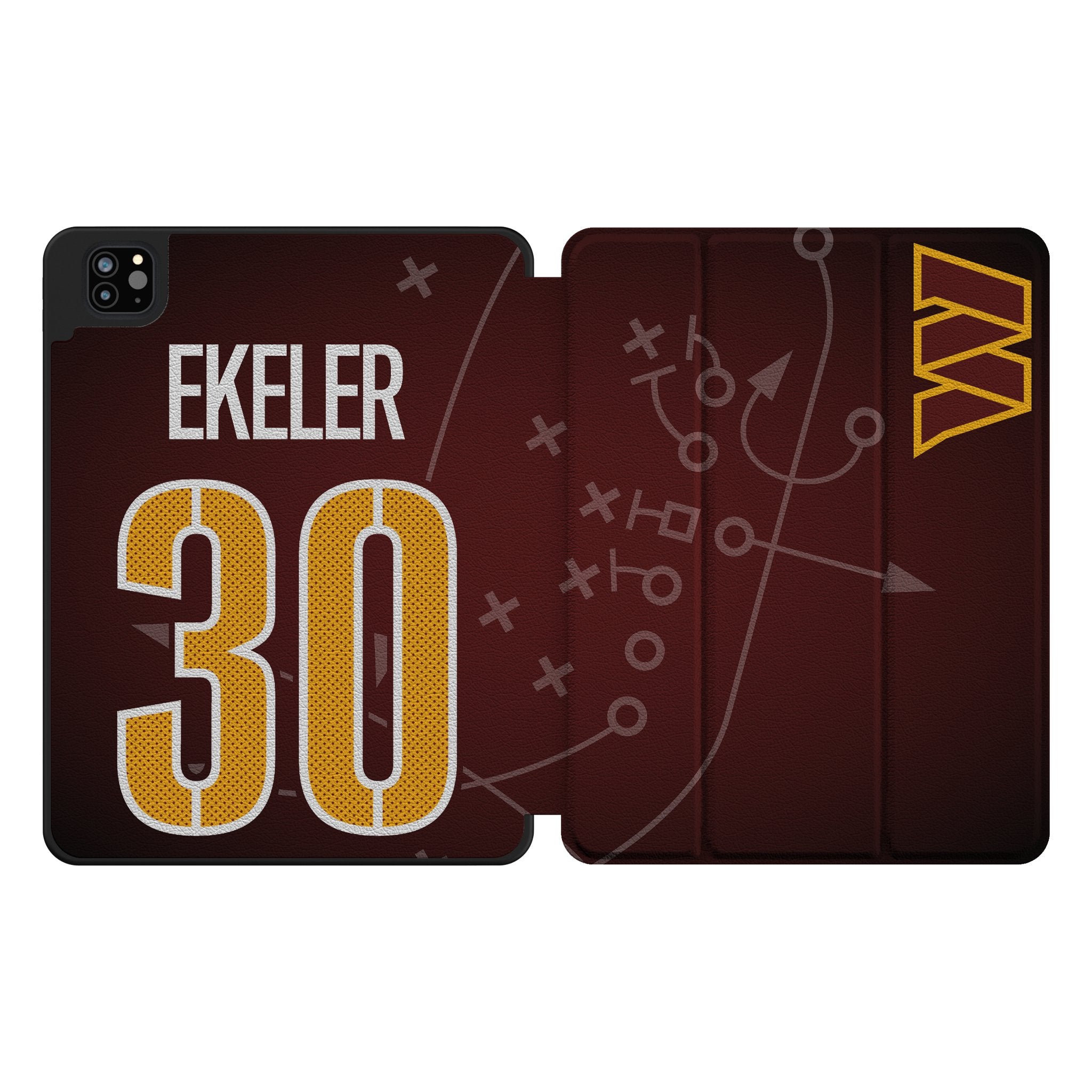 Austin Ekeler Washington Commanders 30 Ready Tablet Case for Apple iPad 10.2/10.5/10.9 inch - Durable Protective Cover with Stand for Football Fans - Perfect for Home, Office & Game Day Use