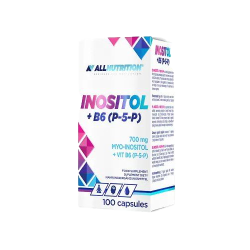 Allnutrition Inositol + B6 (P5P) 100 Capsules - Supports Hormonal Balance & Stress Relief for Women's Health
