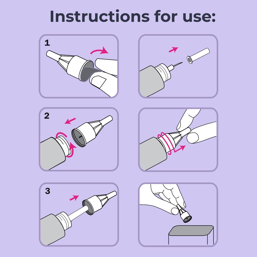 Pip Universal Needles for Type A Pen Needles & Medication Pens - Secure, Seamless Insulin Injection Experience - Perfect for Diabetes Care & Travel Use