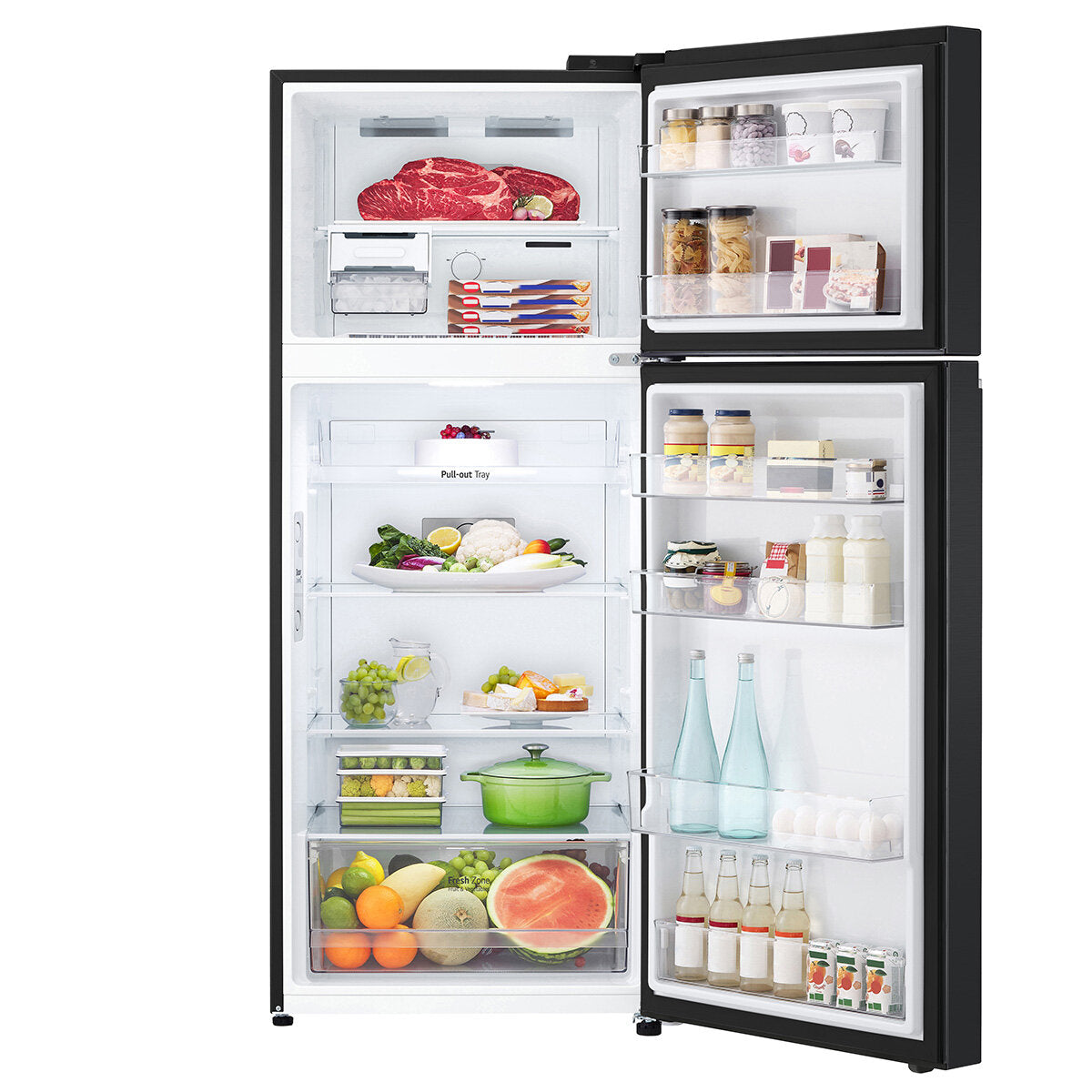 LG 375L Top Mount Refrigerator with Matte Black Finish - Energy Efficient 5MB Model for Modern Kitchens | Perfect for Small Families & Apartment Living