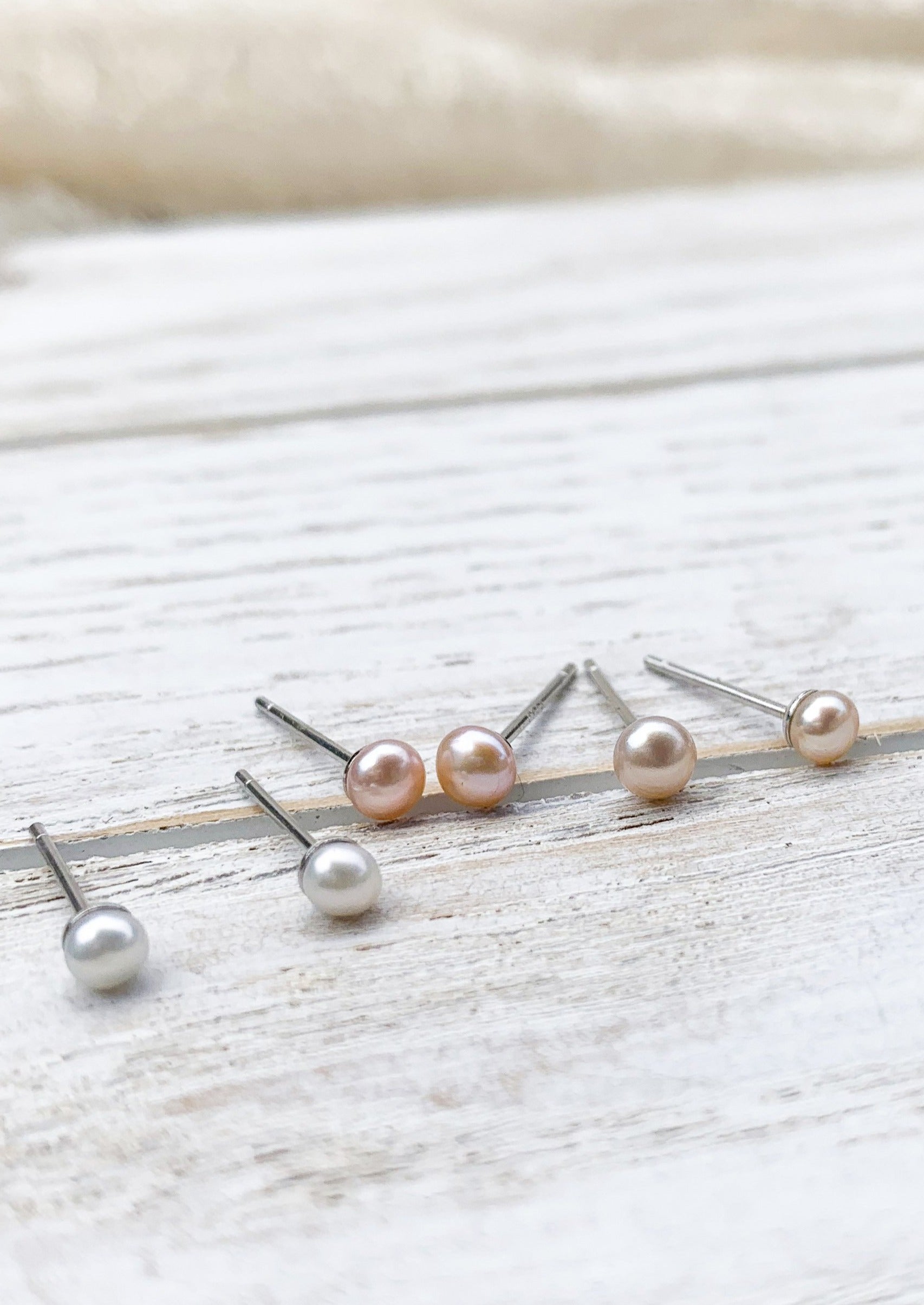 5mm Freshwater Pearl Stud Earrings for Women - Classic Elegant Bridal Jewelry, Wedding Party Gifts, Birthday Present for Her - Perfect for Bridesmaids, Anniversary & Special Occasions