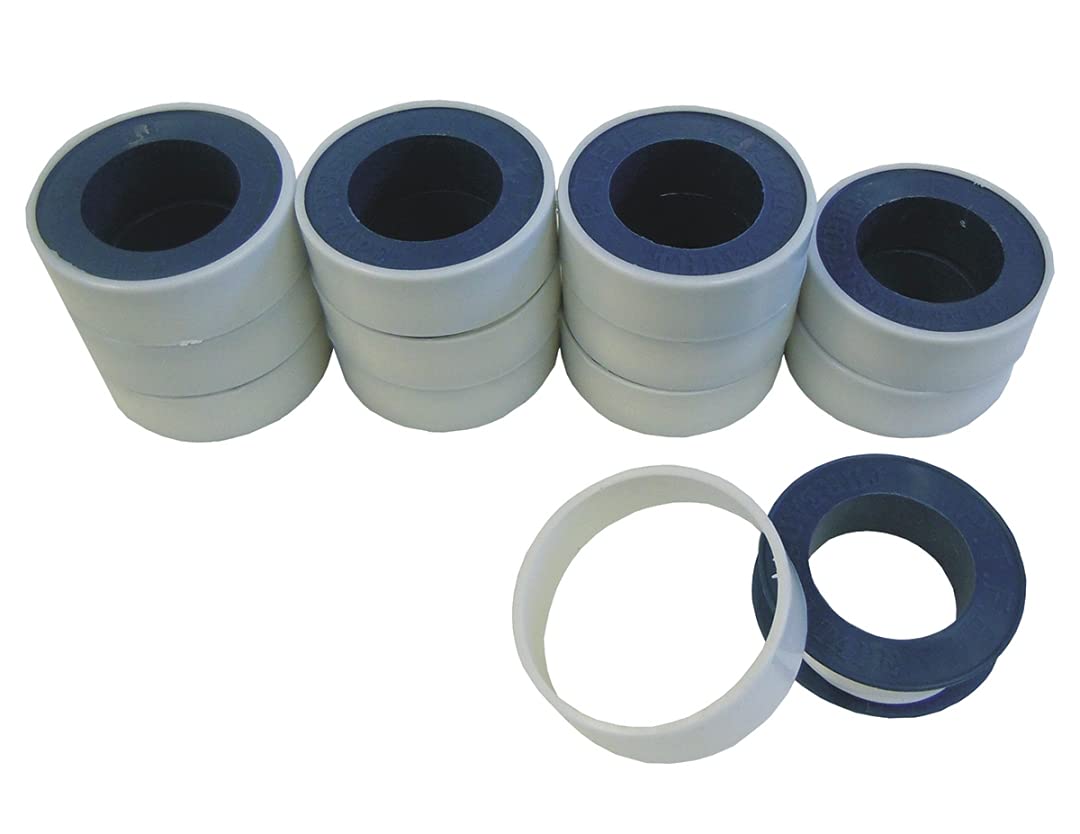 PTFE Thread Seal Tape - 12 Rolls White Plumber's Tape for Pipe Leak Repair, Waterproof Sealing, DIY Plumbing & Gas Fittings - Perfect for Home, Industrial & Automotive Use
